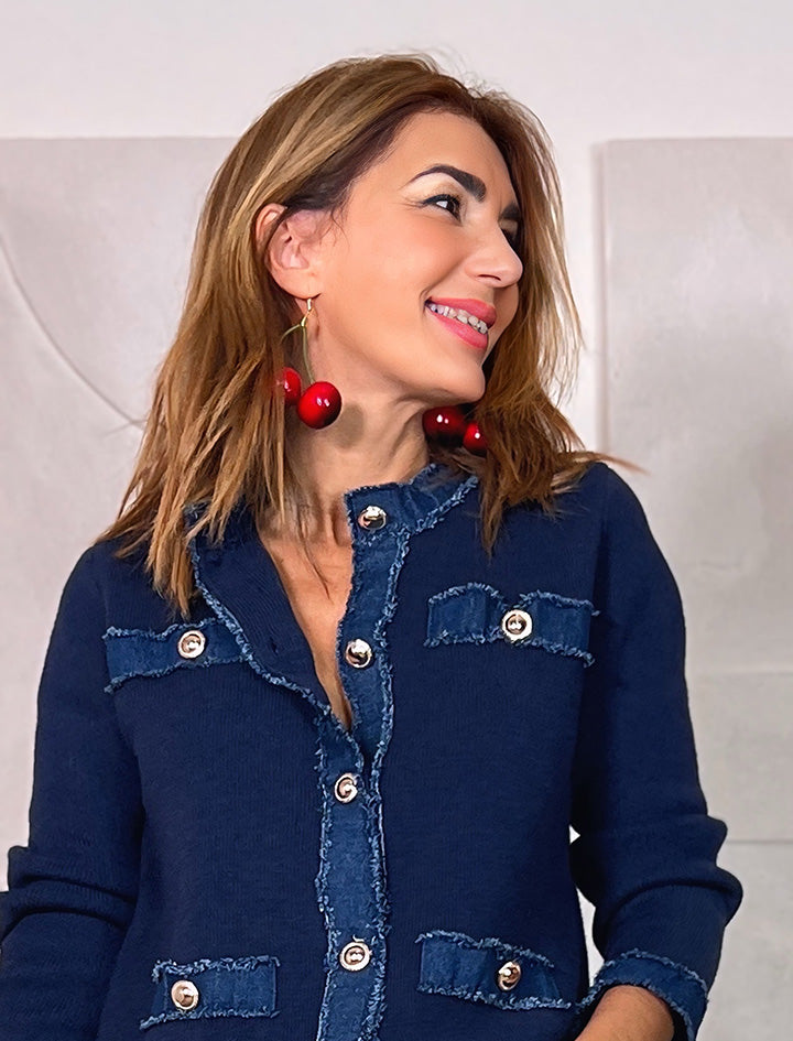 Chaqueta denim punto