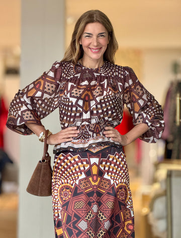 Camisa estampada mosaic ideal