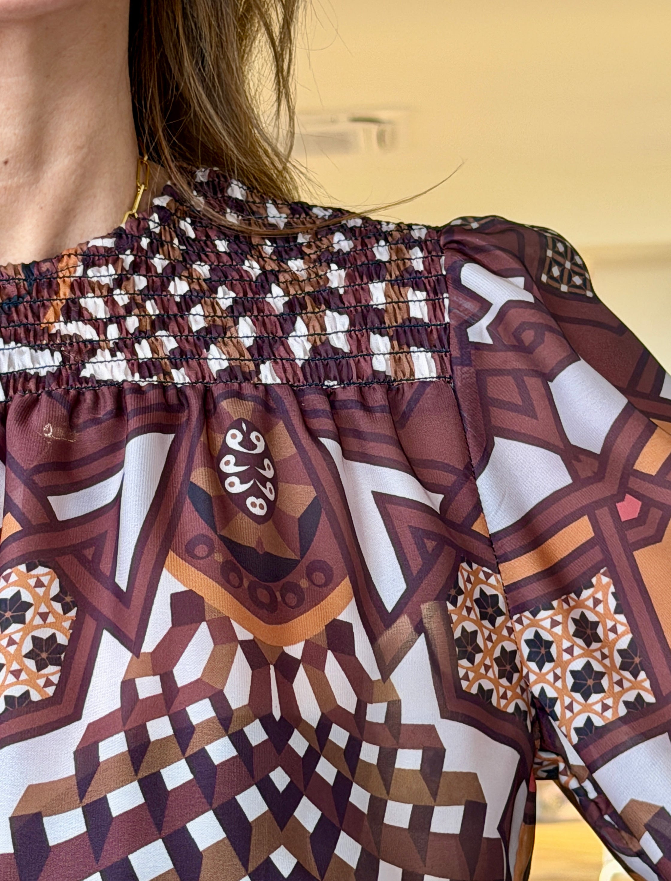 Camisa estampada mosaic ideal