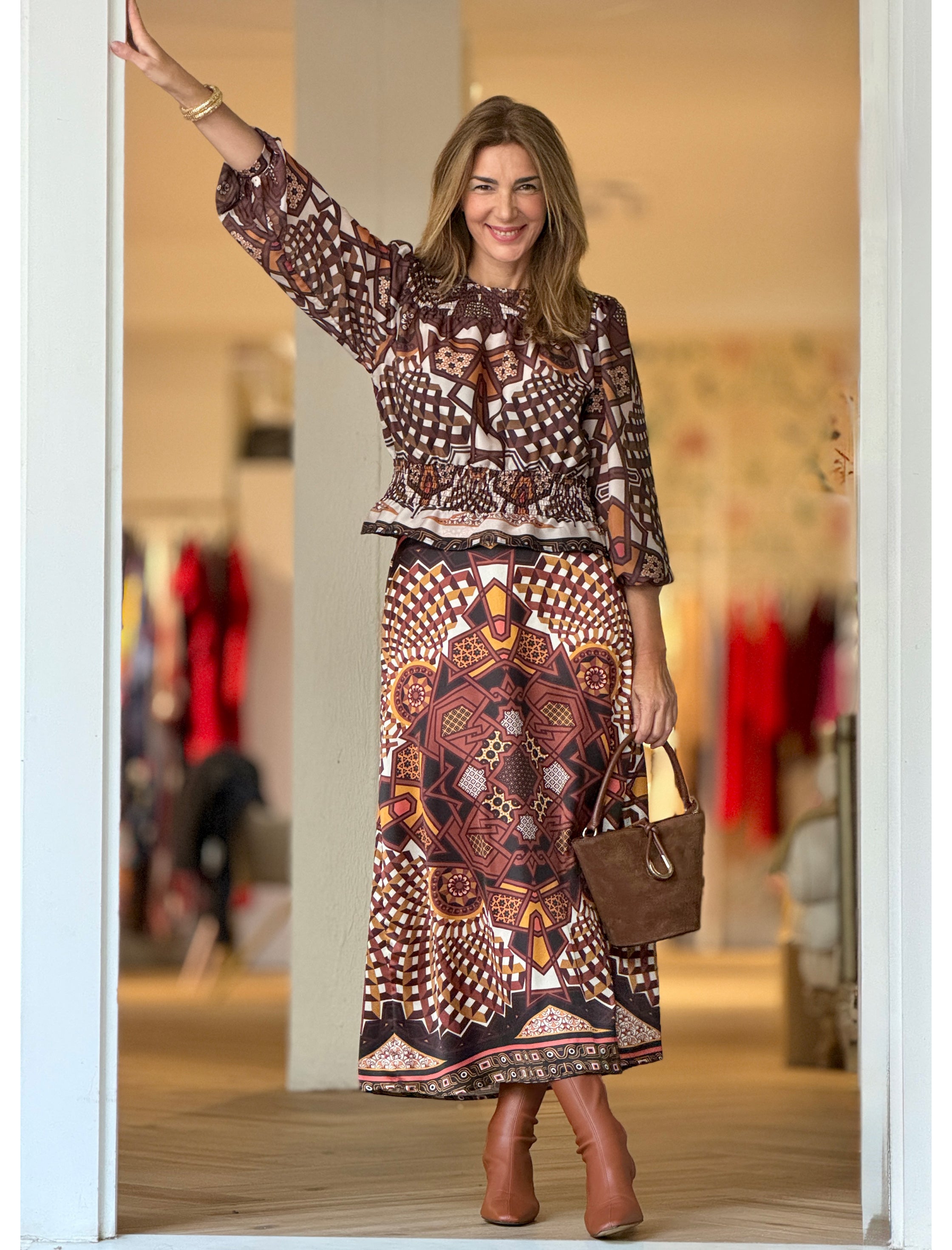 Camisa estampada mosaic ideal