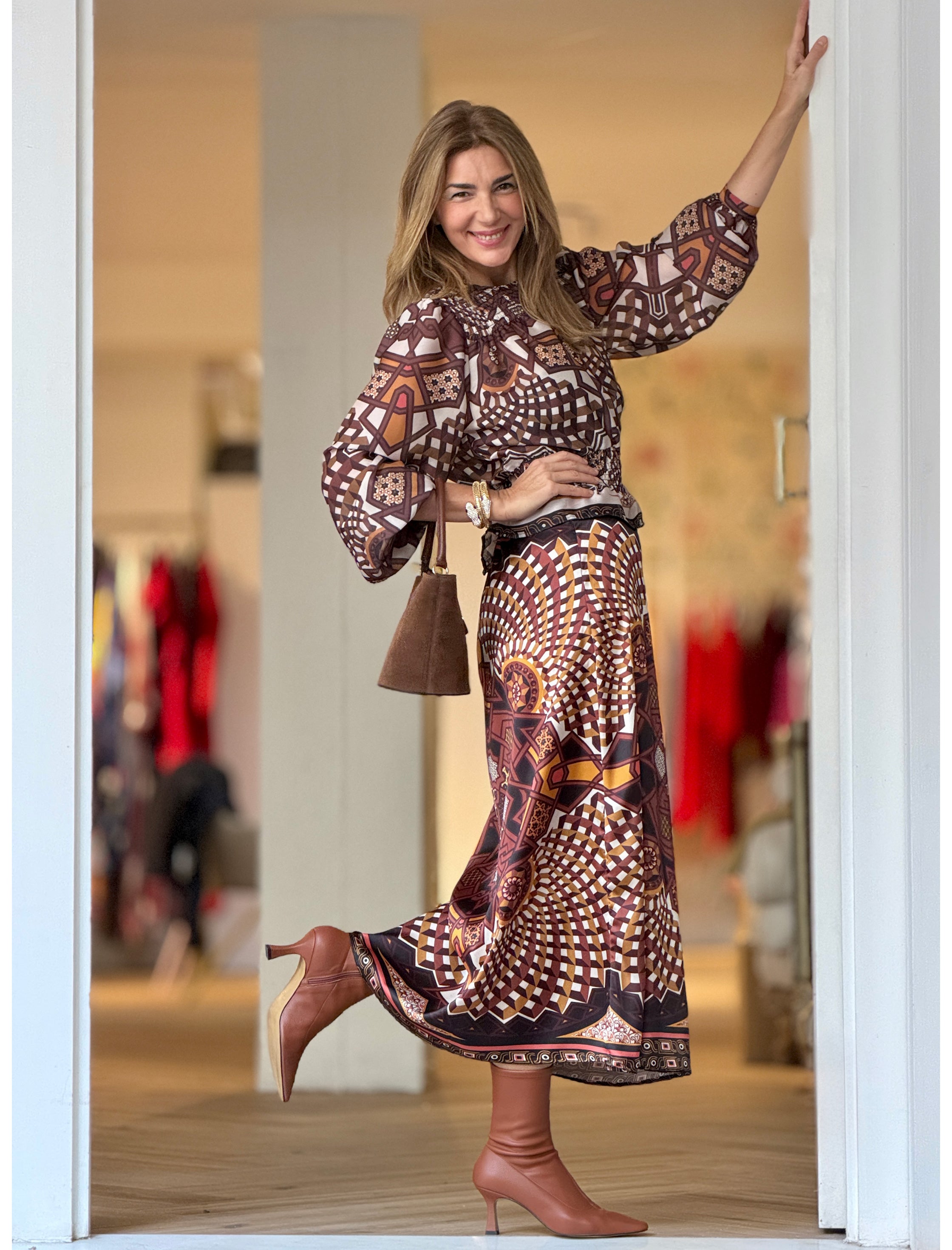 Camisa estampada mosaic ideal