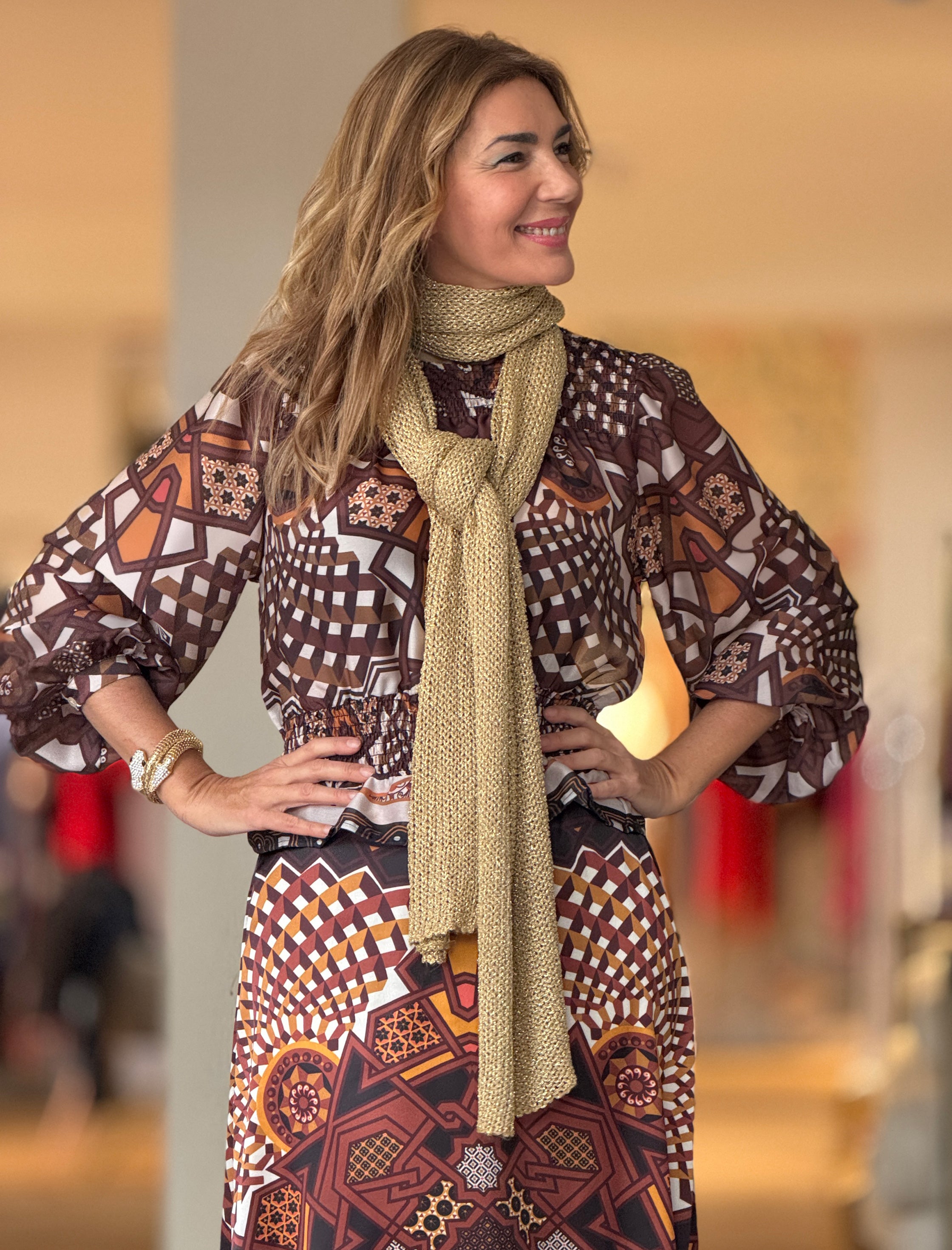 Camisa estampada mosaic ideal