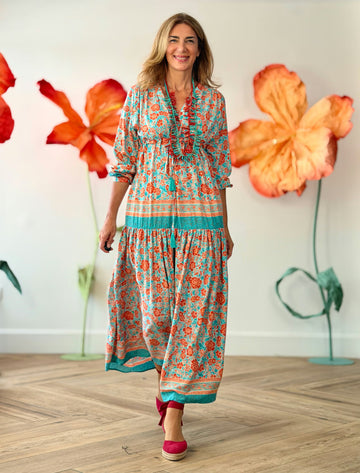 Vestido largo boho estampado