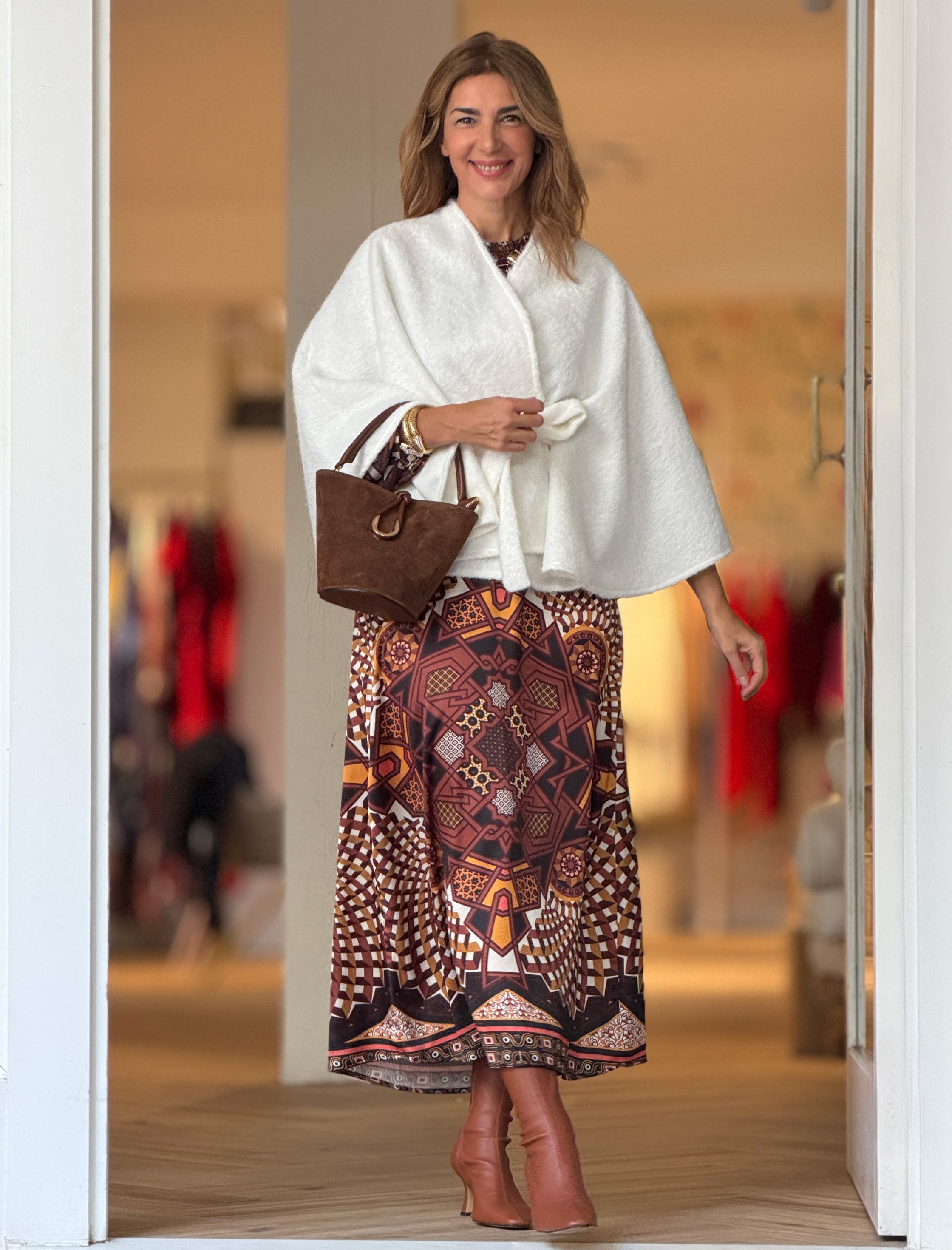 Bolso mini cesta chic cuero