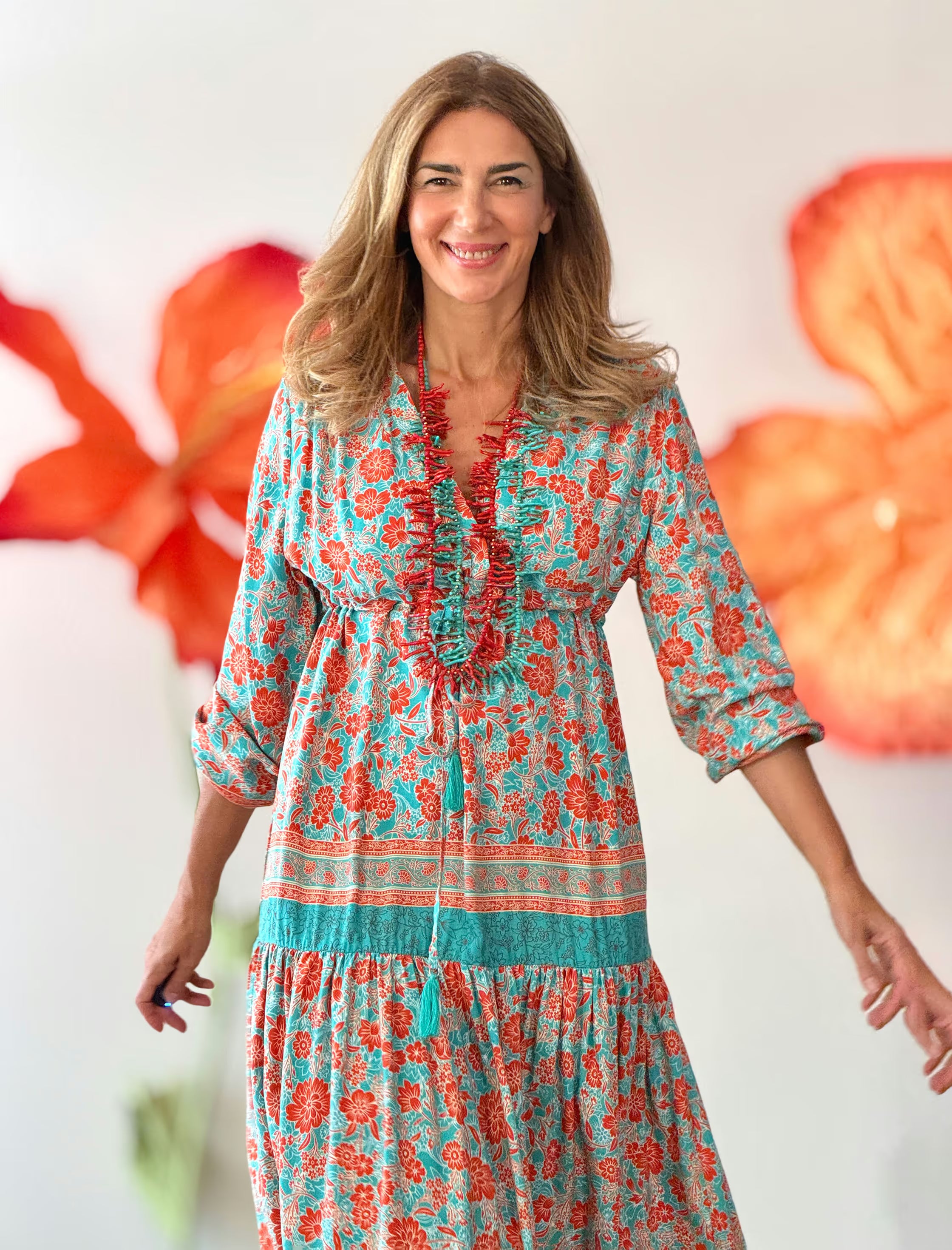 Vestido largo boho estampado