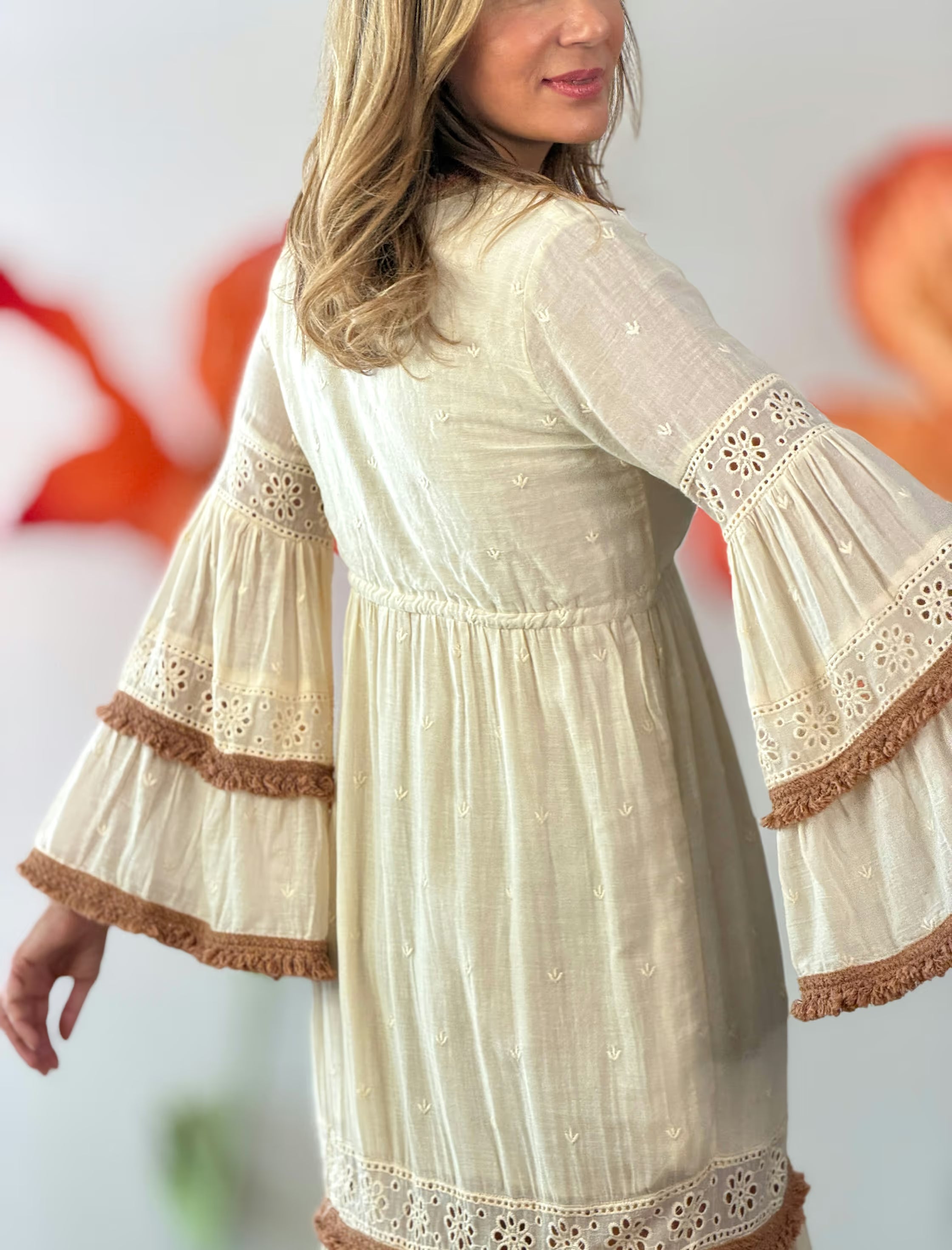 Vestido largo boho natura