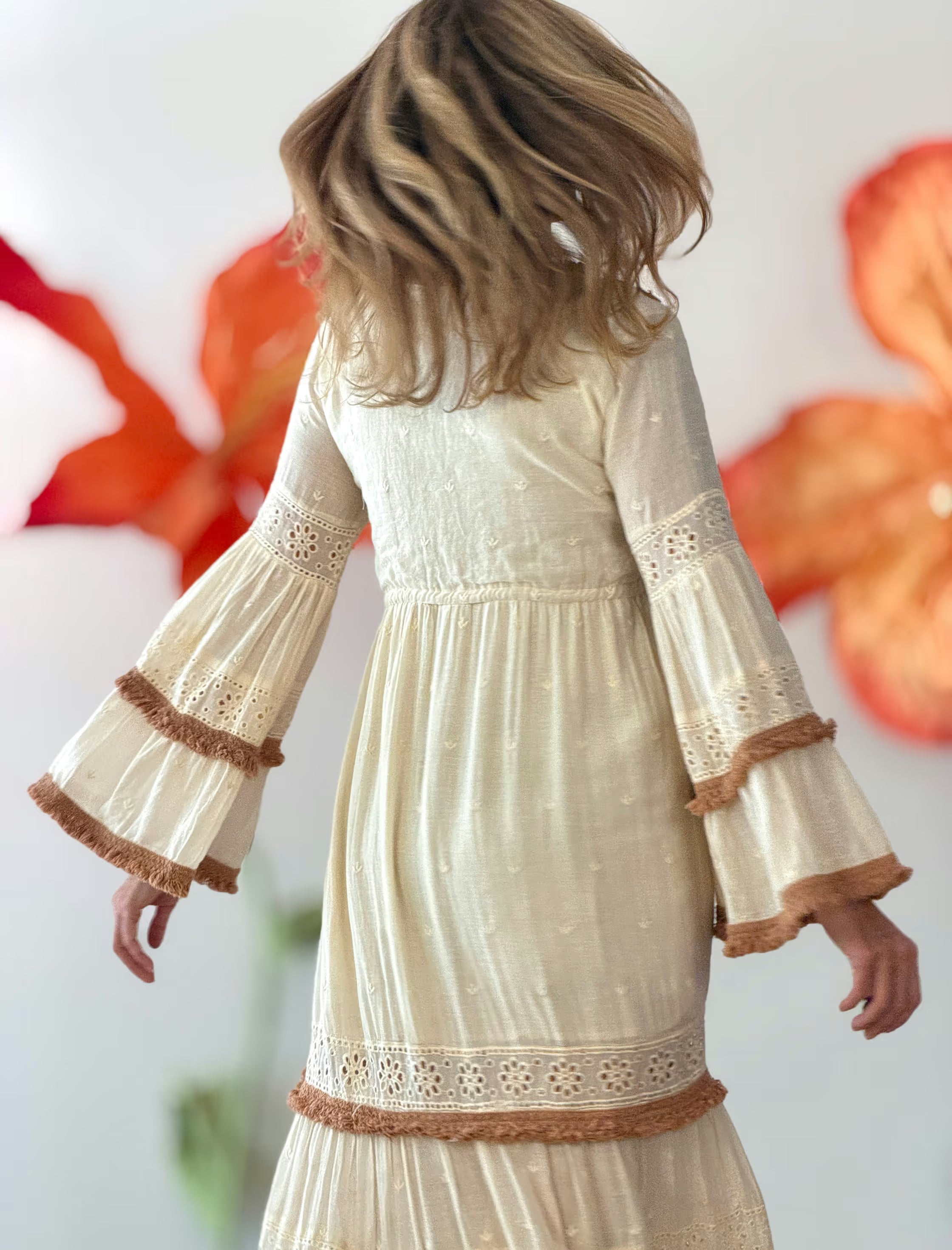Vestido largo boho natura