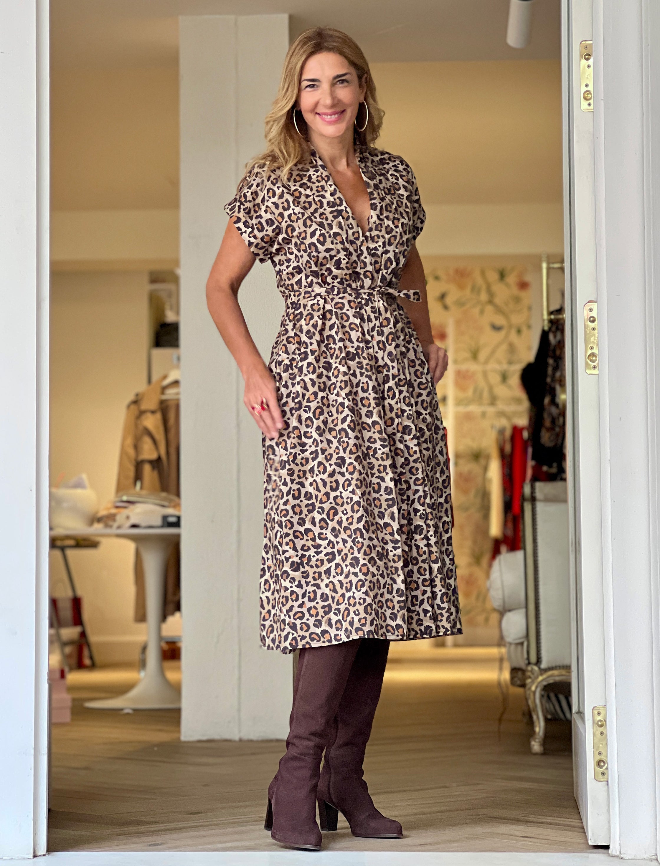 Vestido camisero print