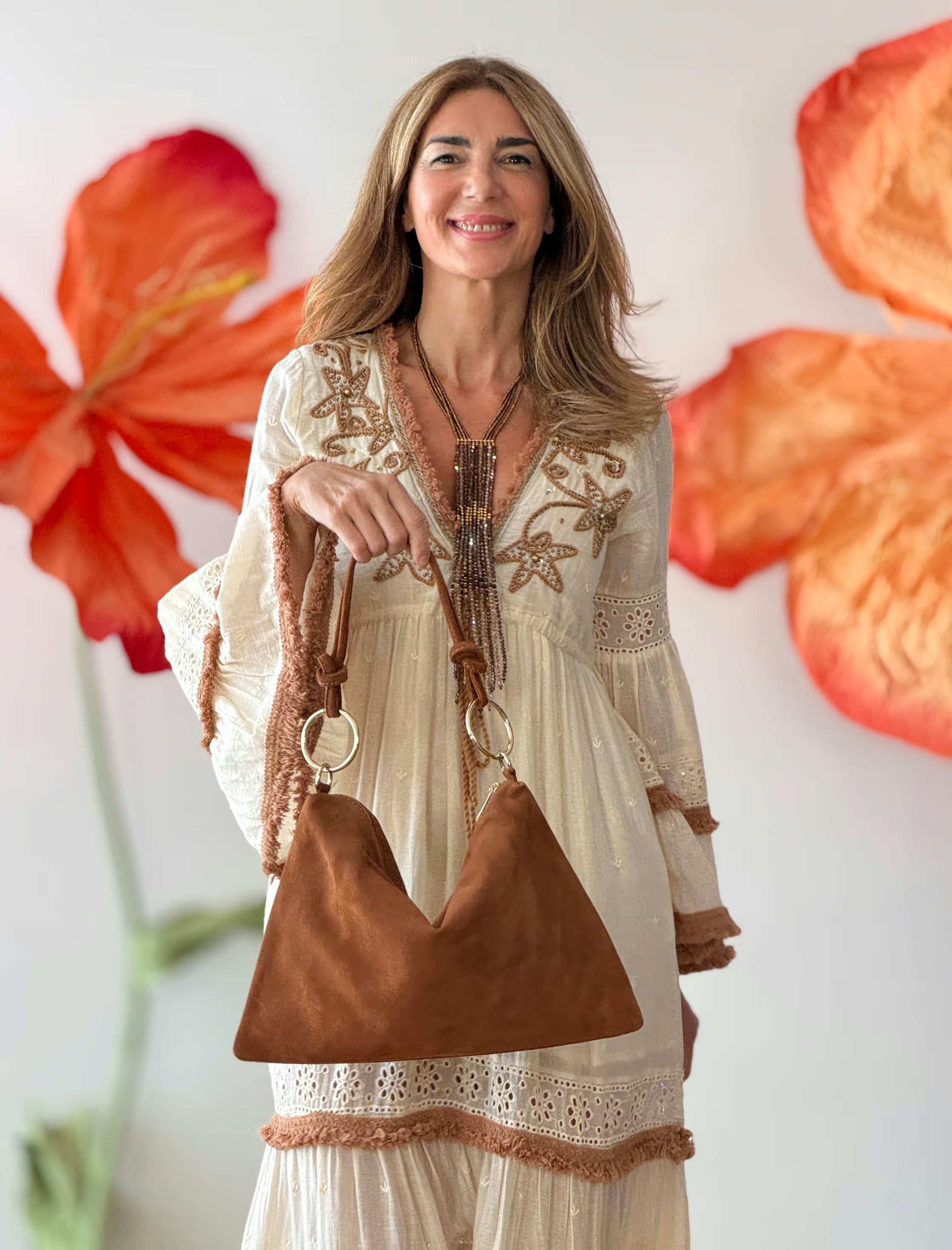 Bolso aros ideal cuero