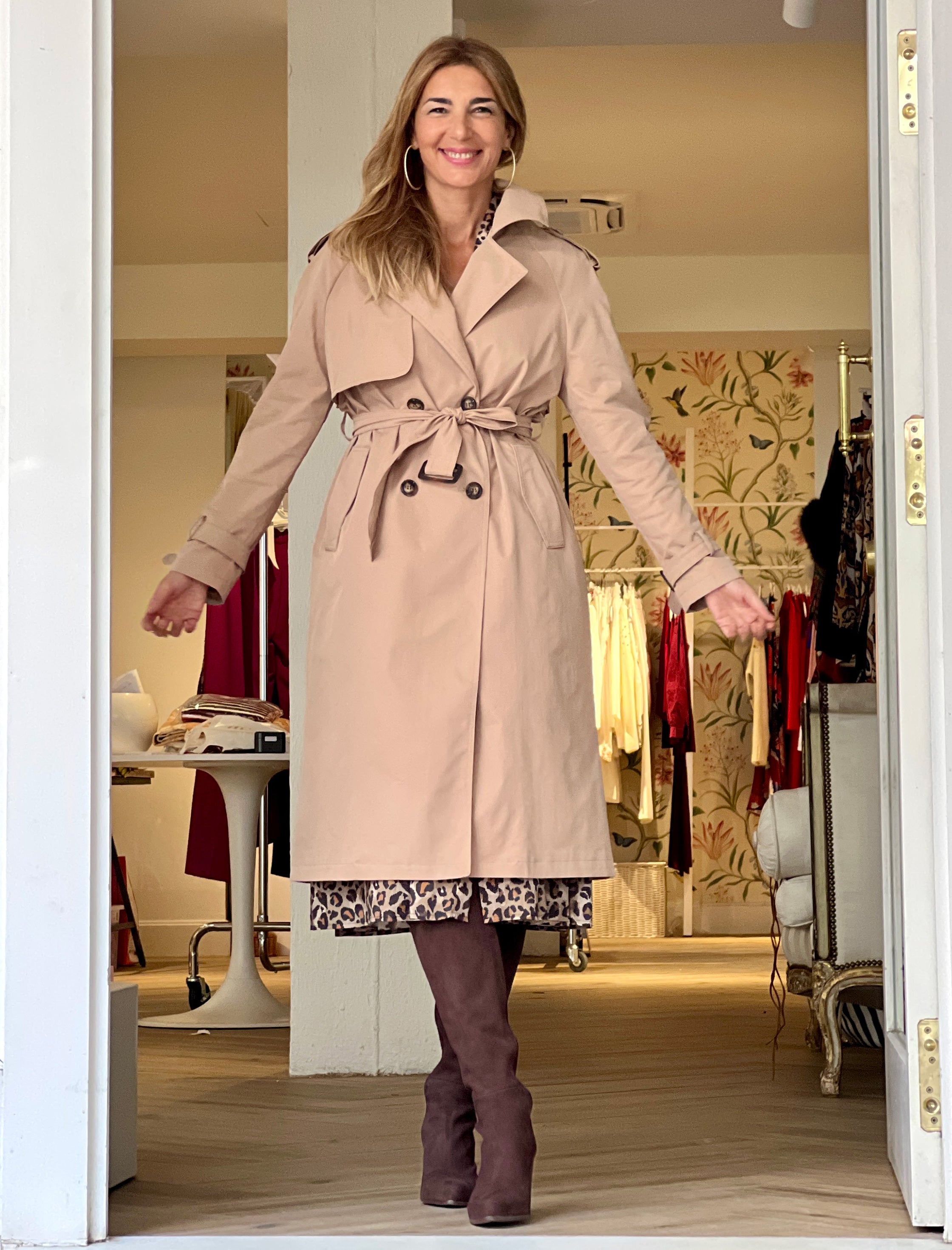 Trench gabardina fondo