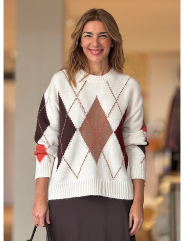 Jersey rombos marrón