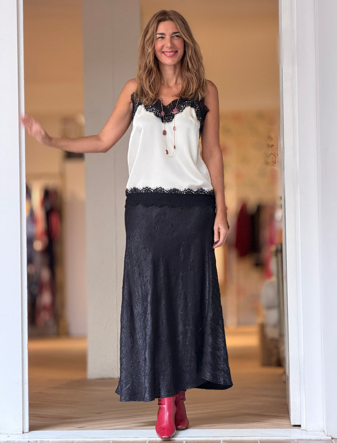 Falda Evasé fondo chic