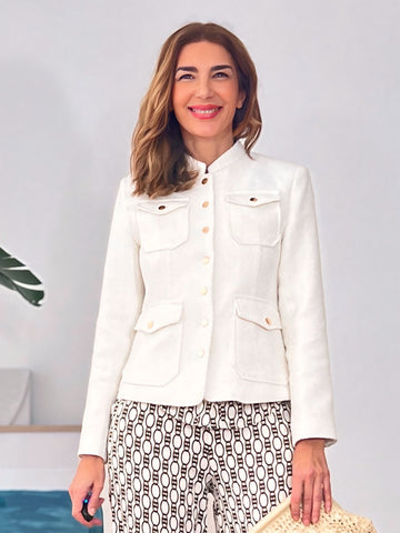 Chaqueta fondo de armario blanca