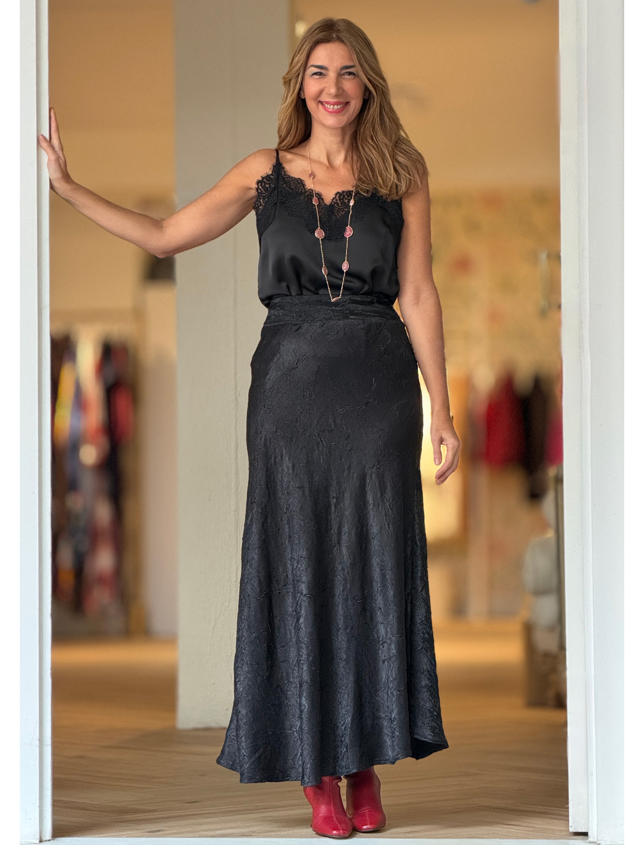 Falda Evasé fondo chic