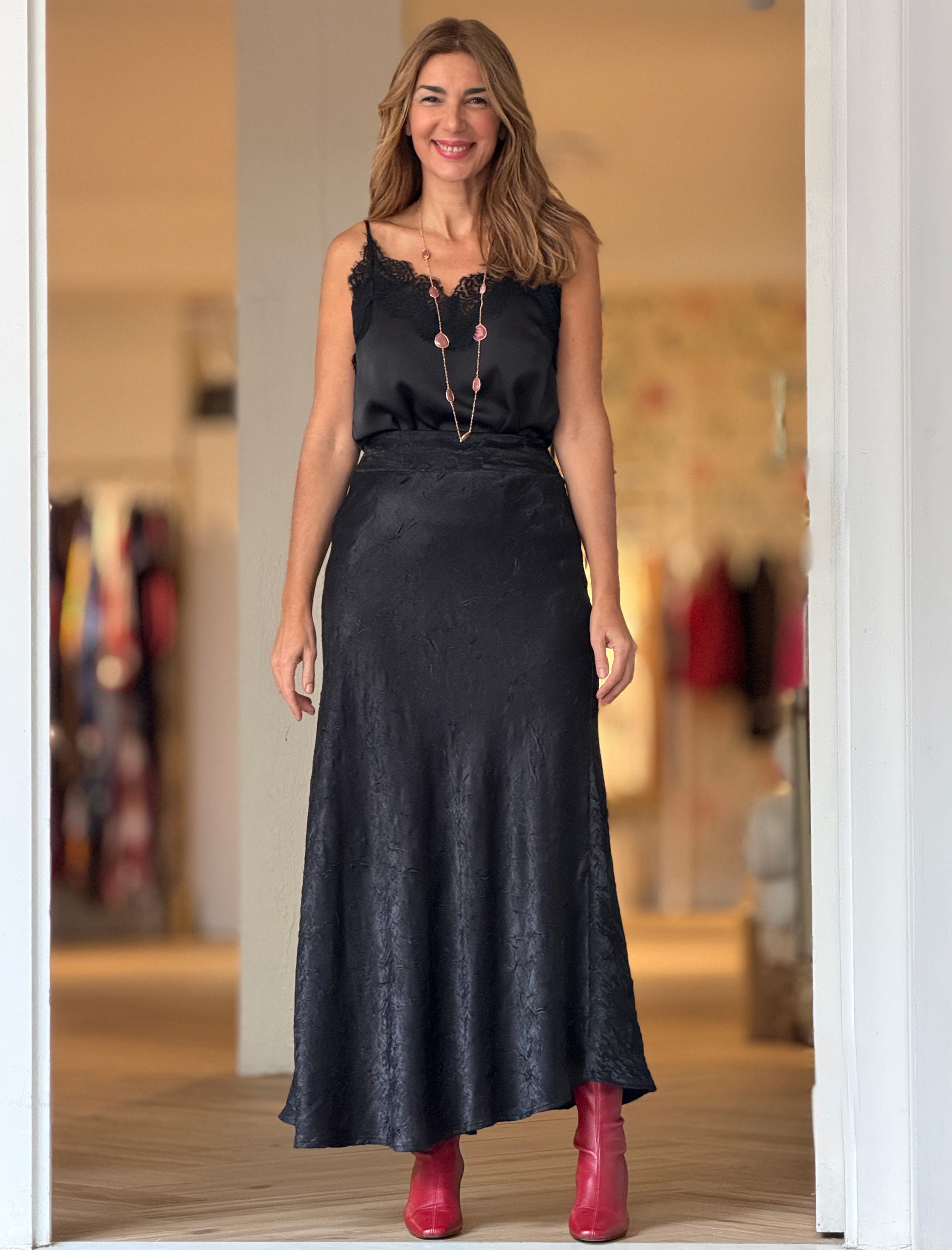 Falda Evasé fondo chic