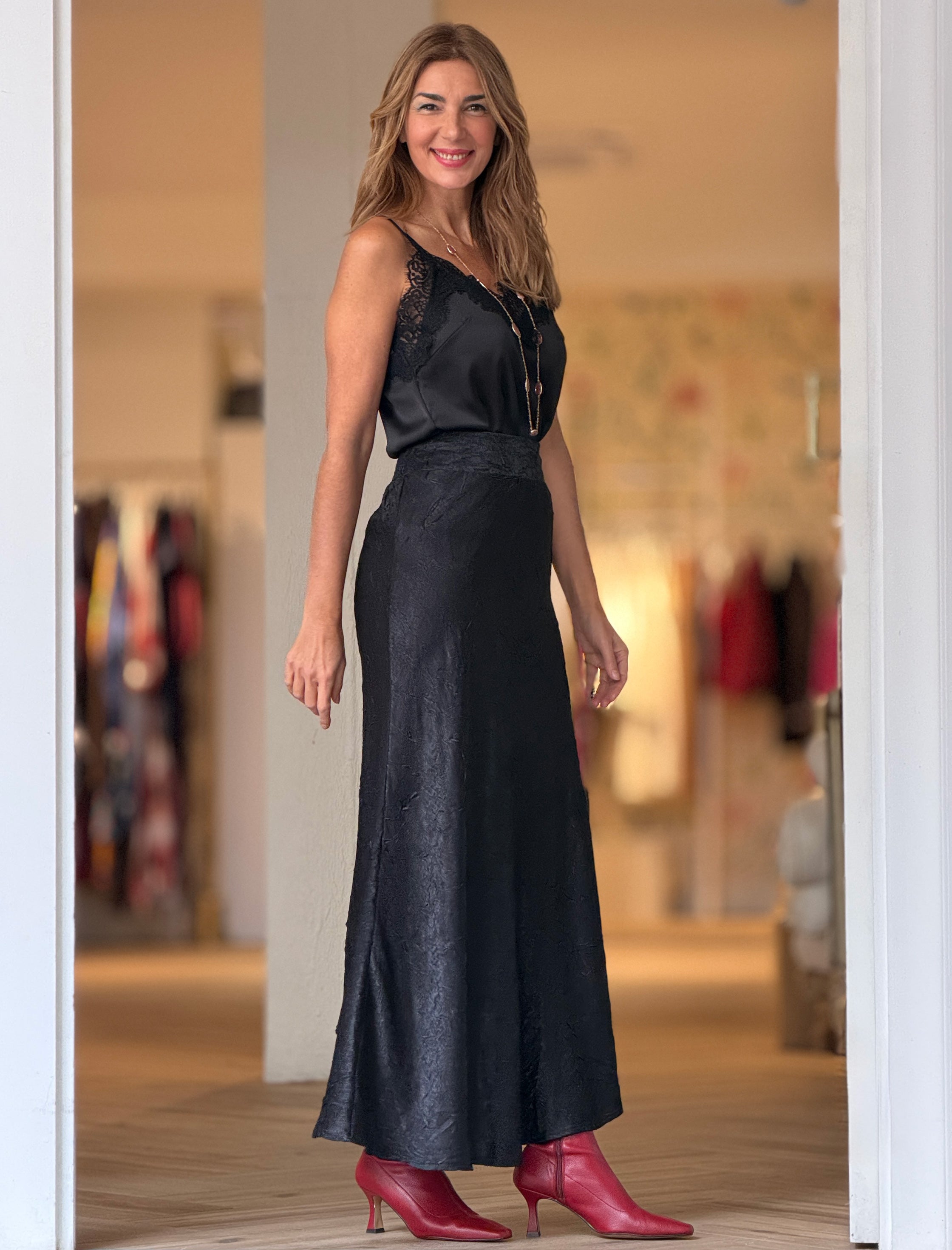 Falda Evasé fondo chic