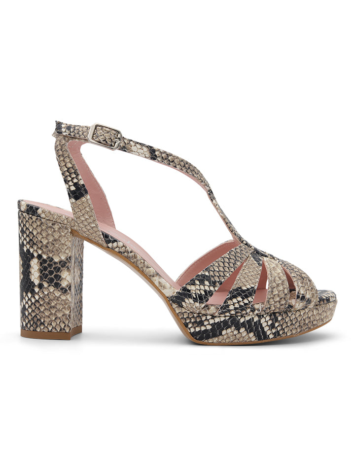 Estrella Print tacón ancho