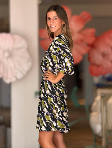 CHIC SHOULDER DRESS