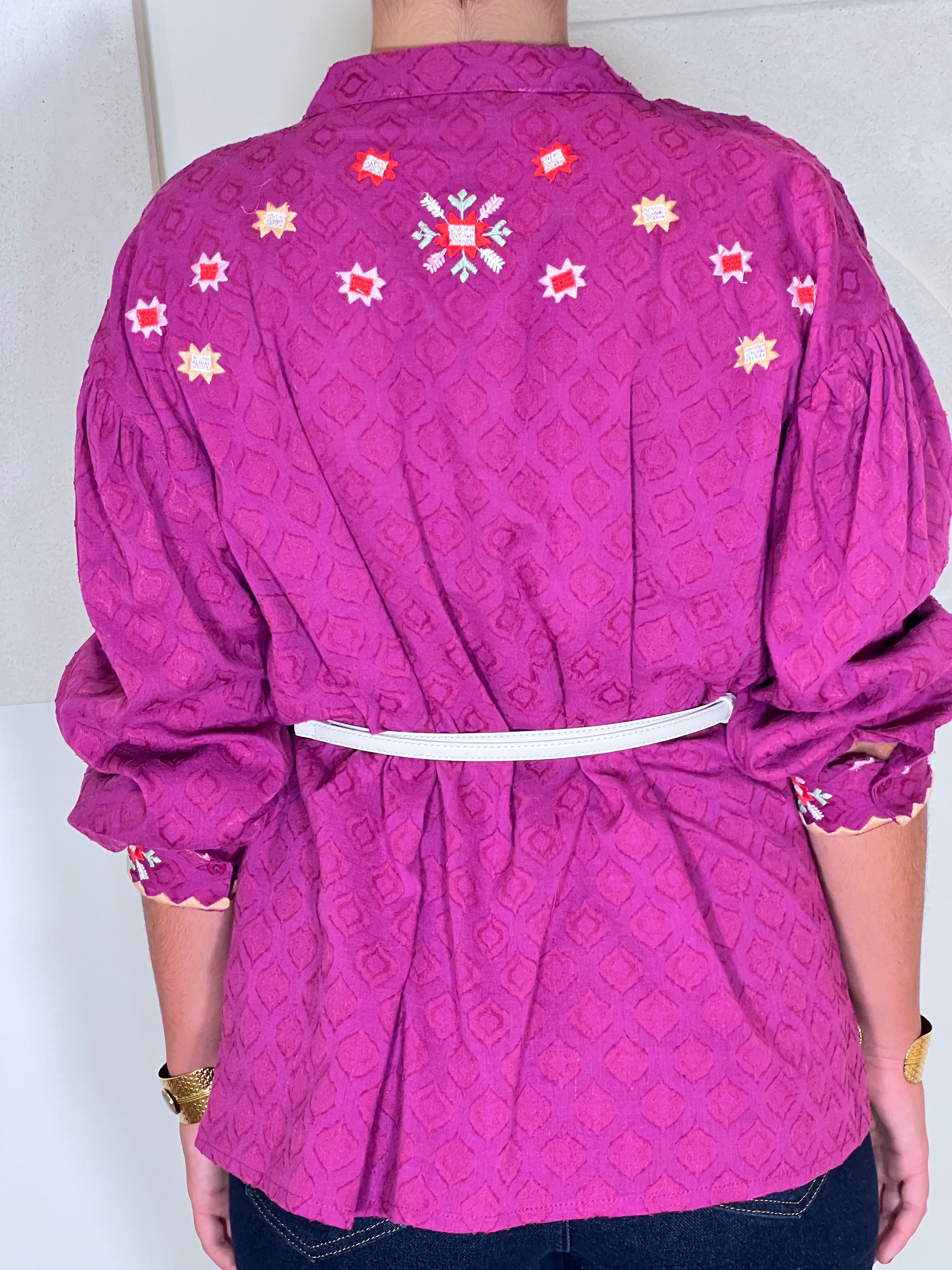 Camisa bordados buganvilla
