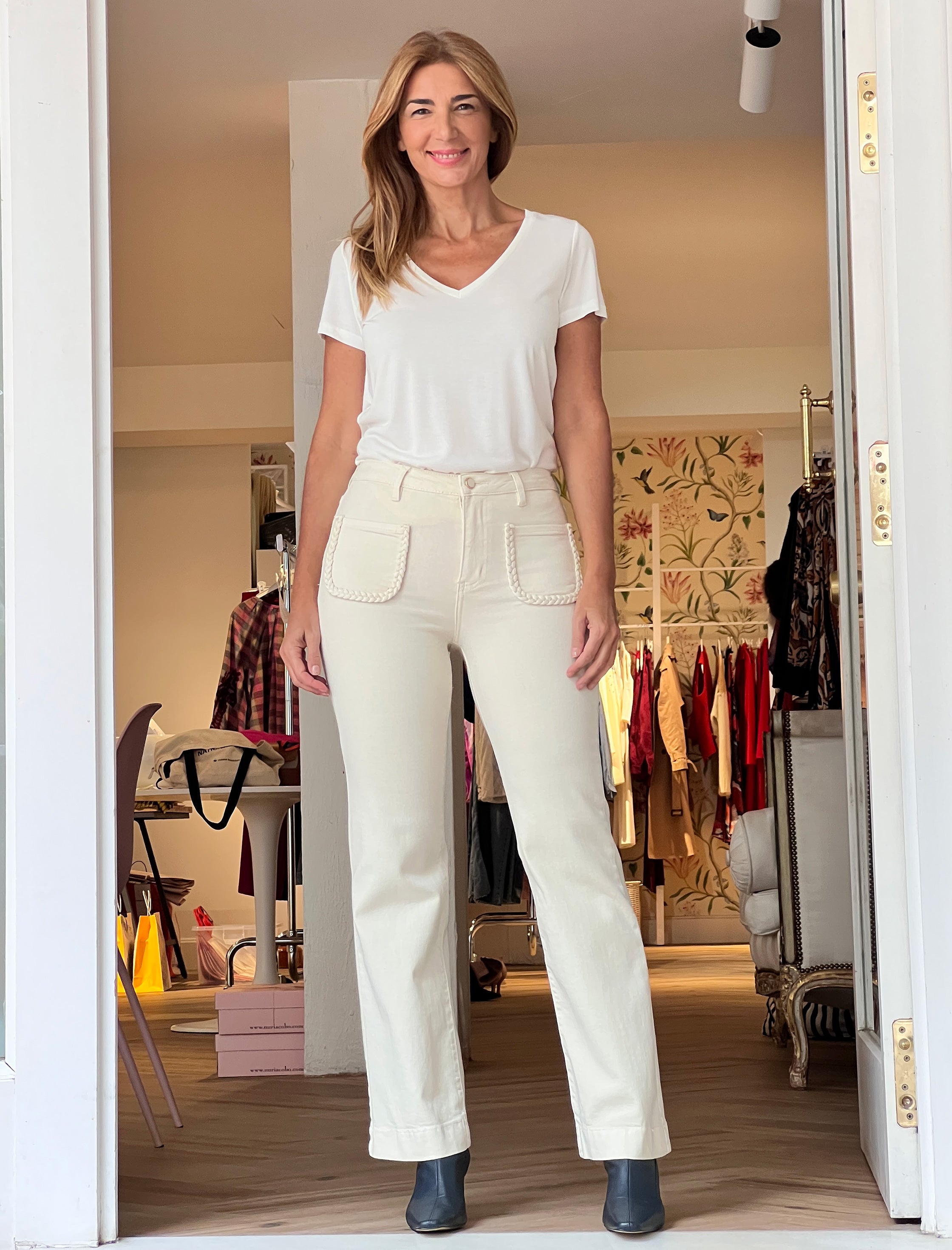 Camiseta fondo chic beige