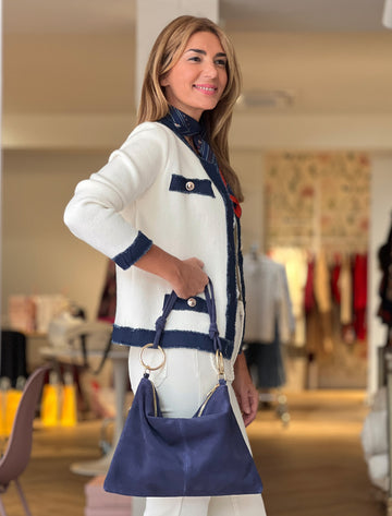 Bolso aros ideal marino