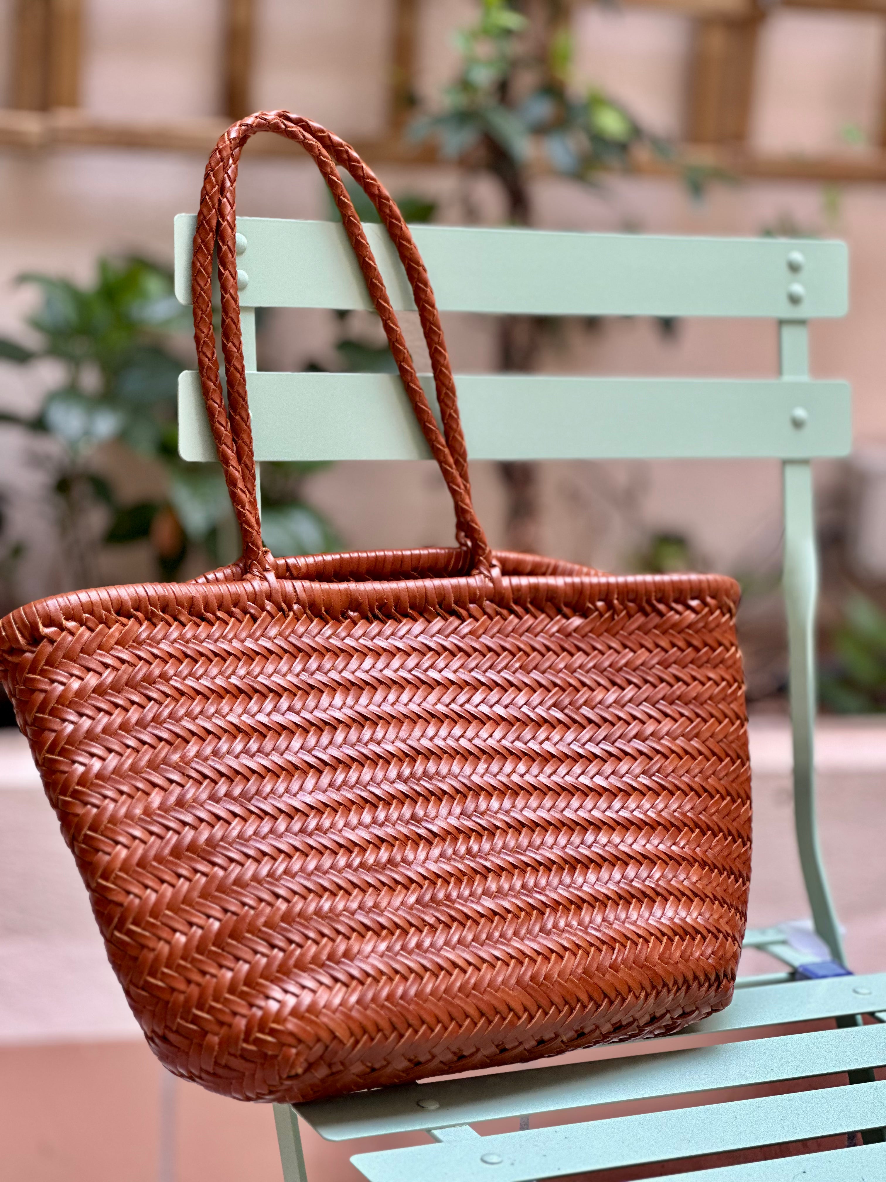 Bolso de piel camel
