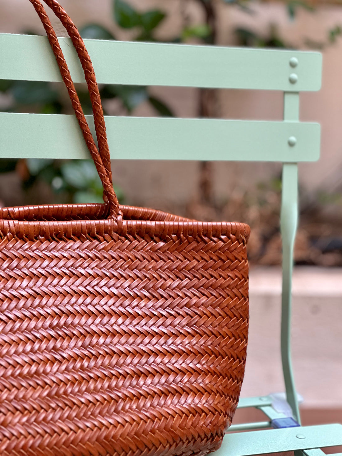 Bolso de piel camel