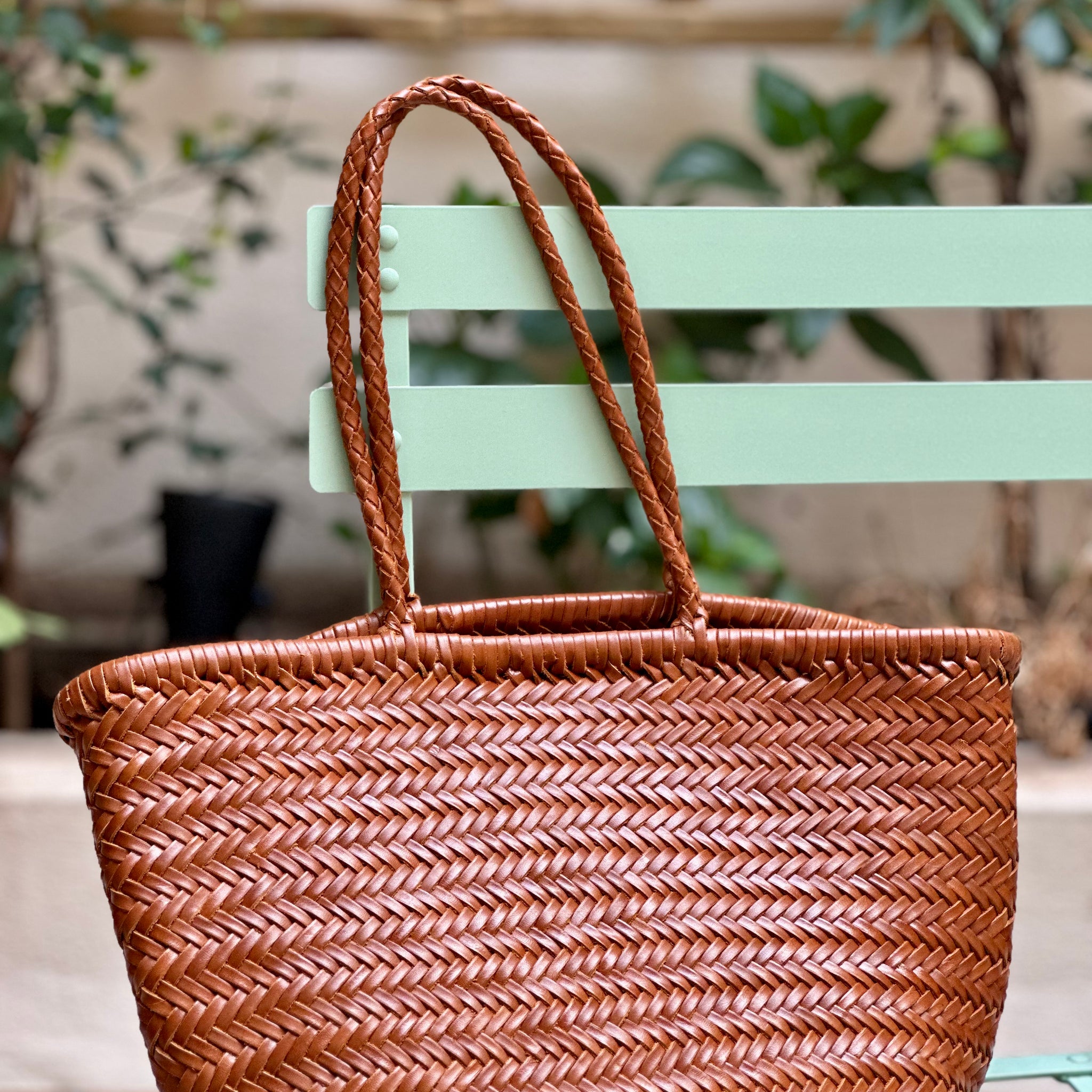 Bolso de piel camel