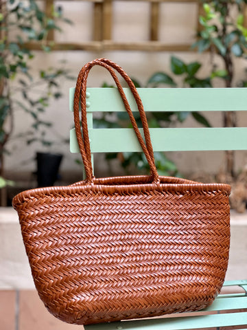 Bolso de piel camel