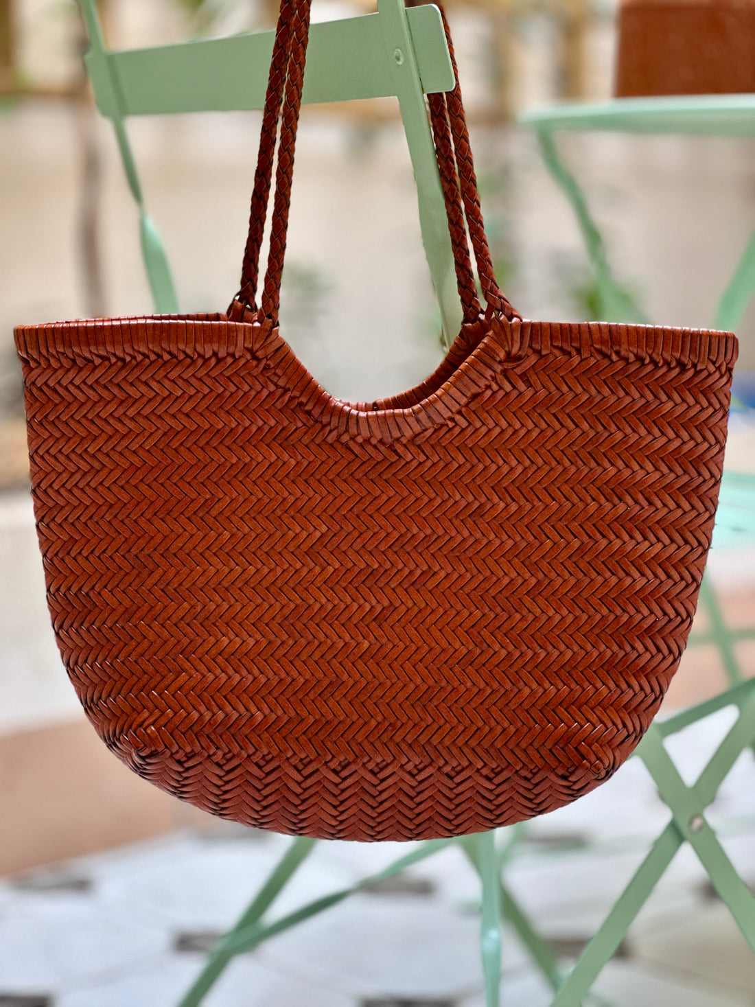 Bolso de piel Mafalda camel