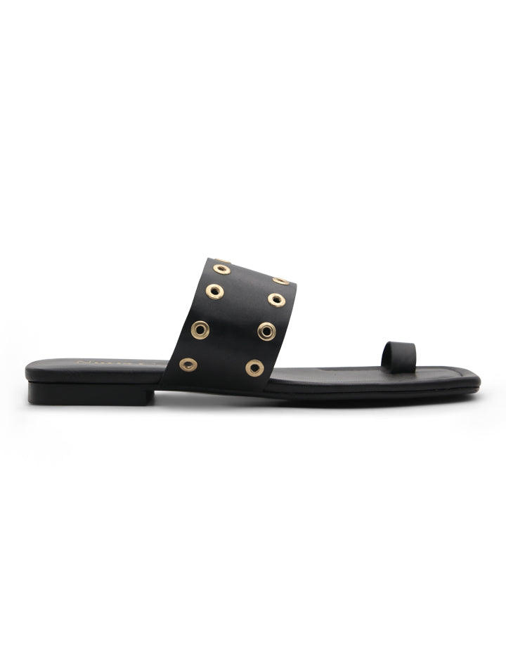 Sandalia cool de tachas negro
