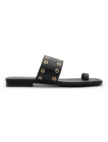 Sandalia cool de tachas negro