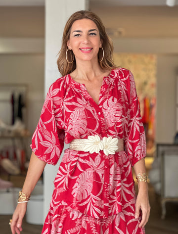 Camisa reversible de viscosa Palms