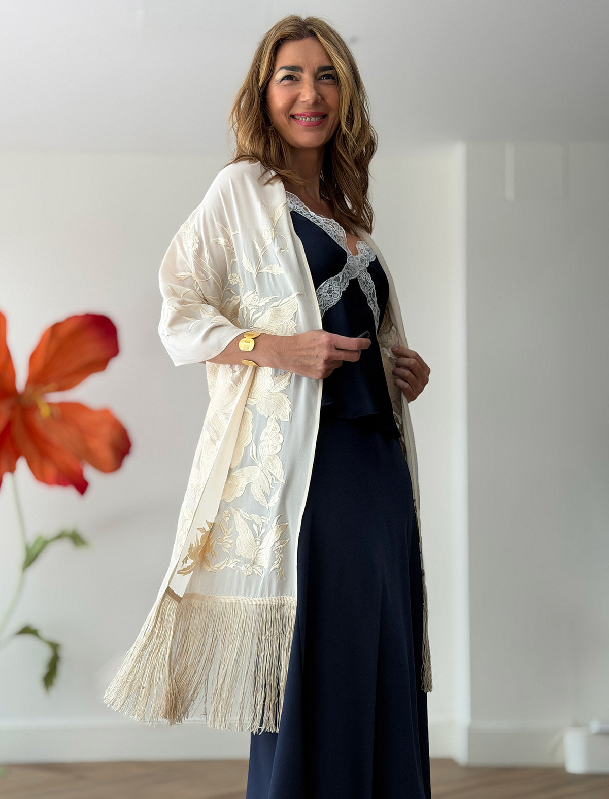 Lencero de encaje marino