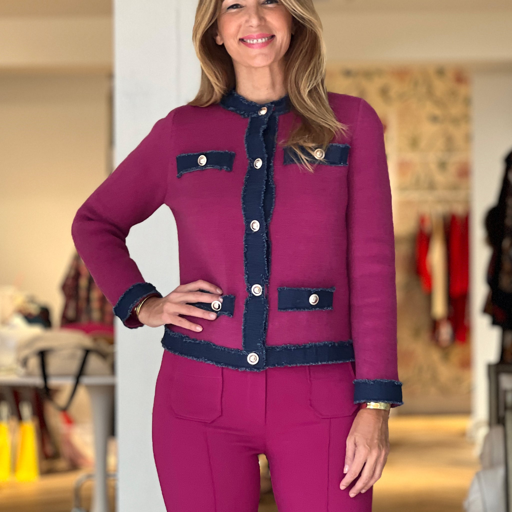 Chaqueta denim fresa