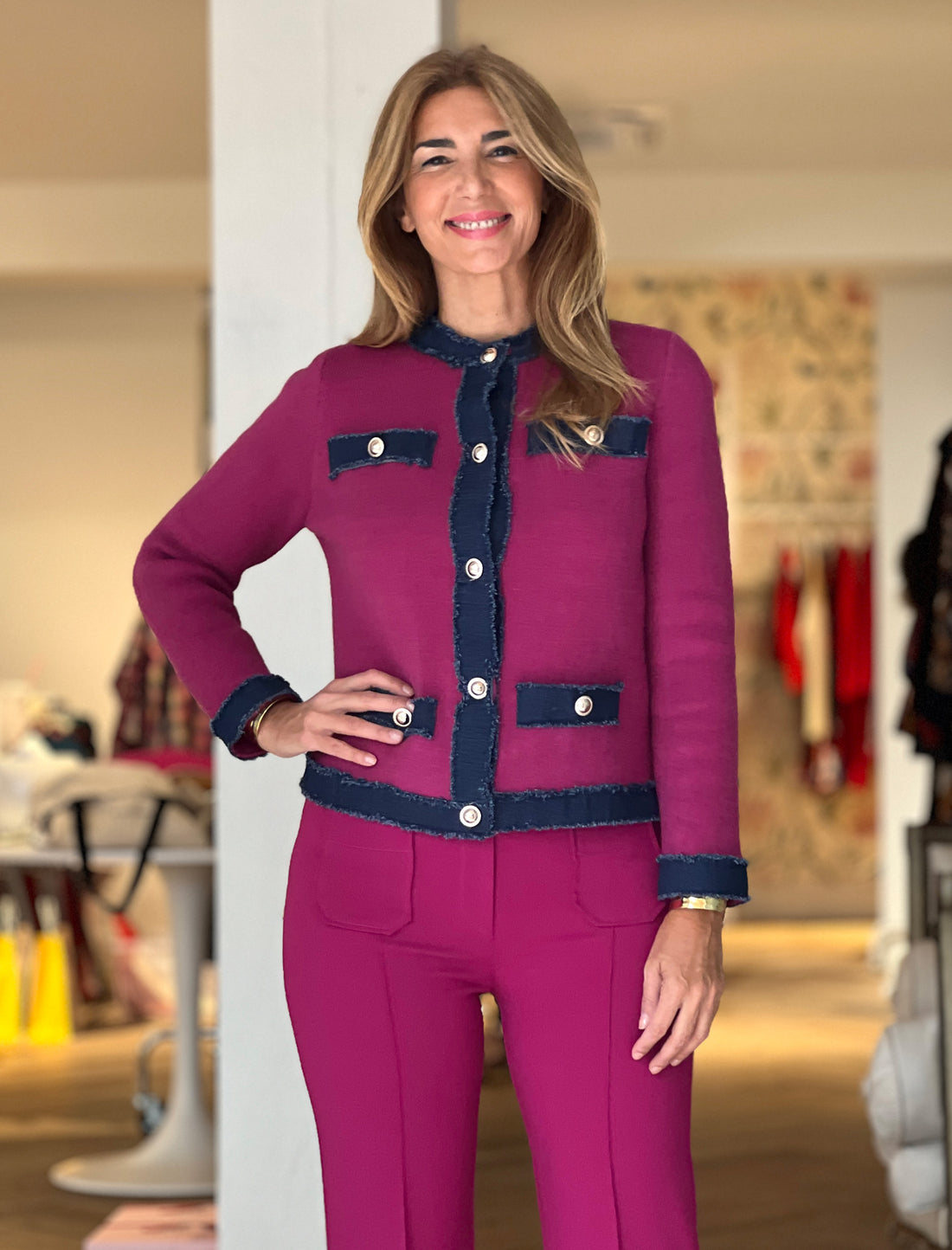 Chaqueta denim fresa