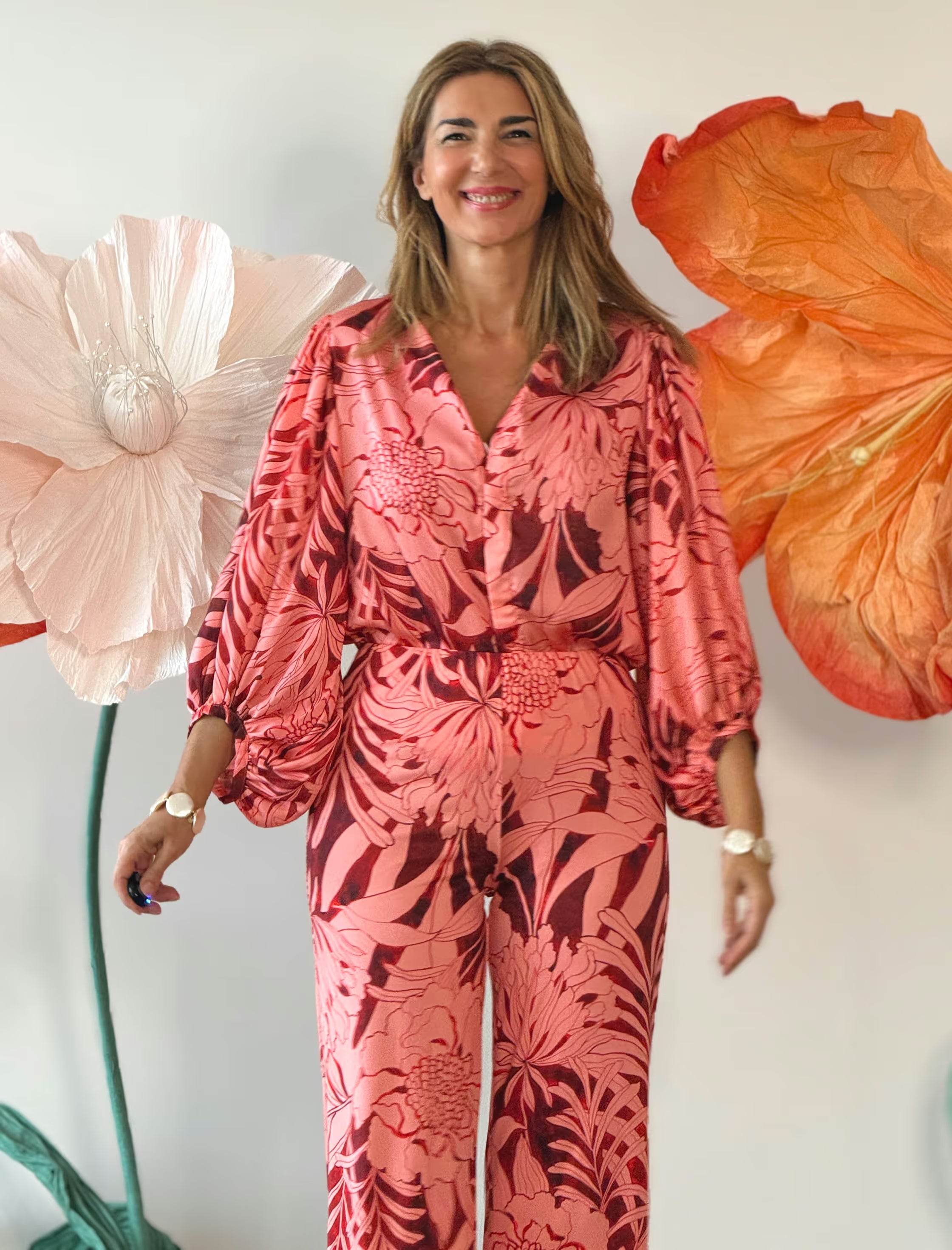 Camisa Rosé mangas espectaculares
