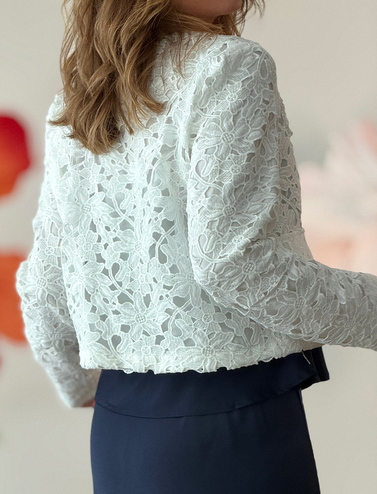 Chaqueta de encaje blanca ideal