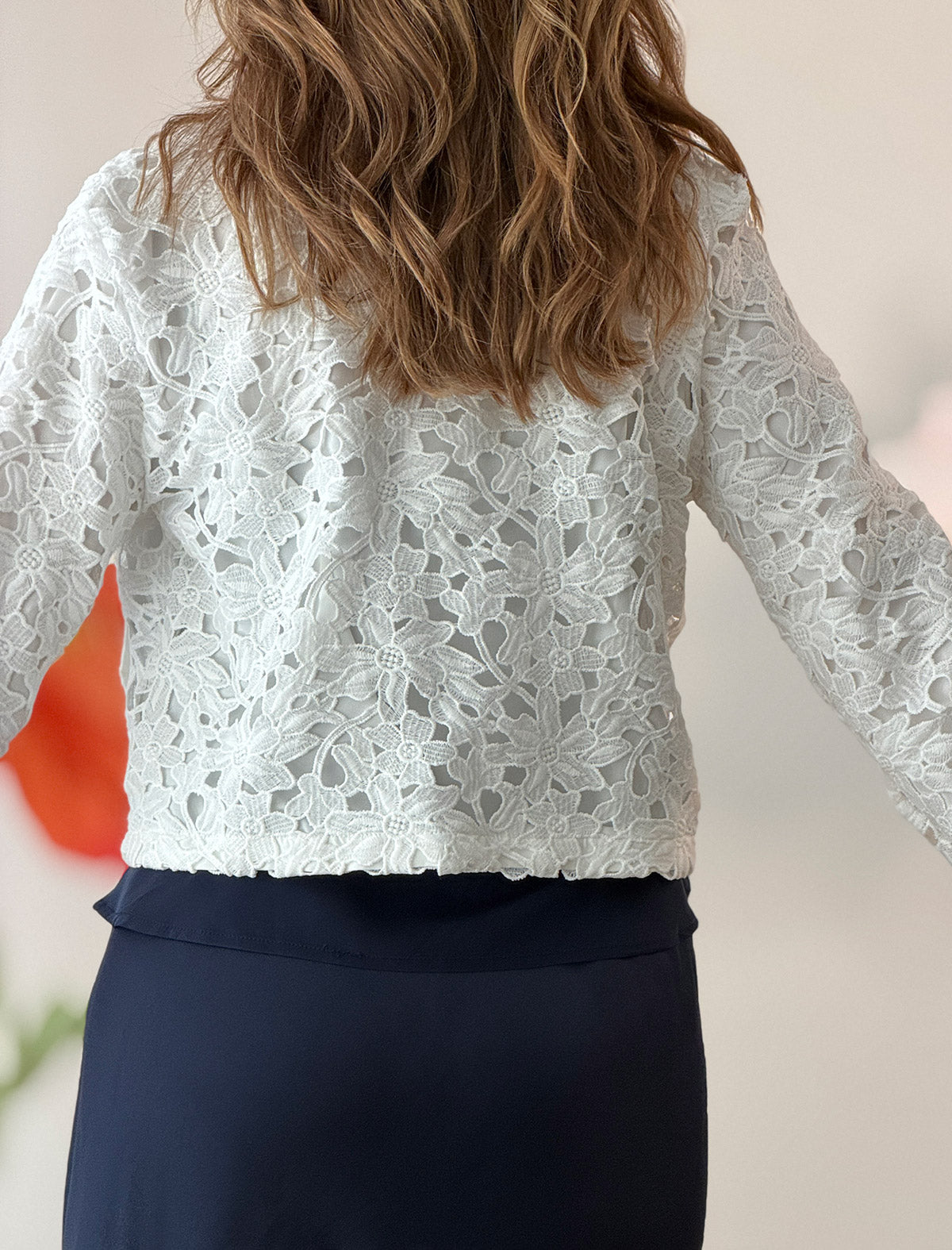Chaqueta de encaje blanca ideal
