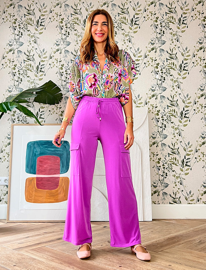 PANTALON CARGO PERFECTO ROSA