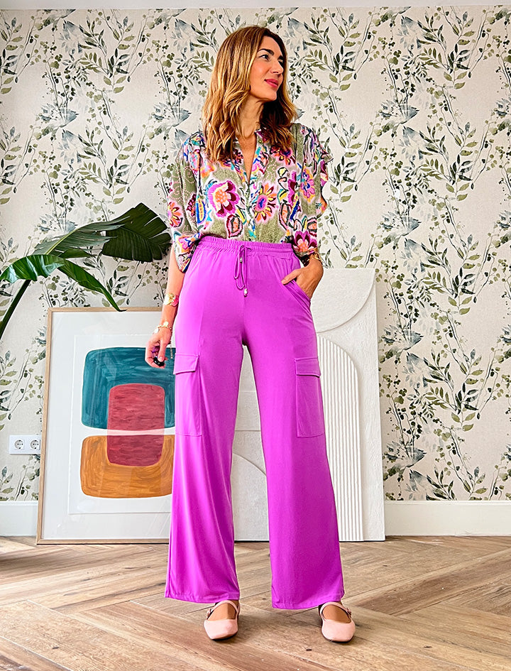 PANTALON CARGO PERFECTO ROSA