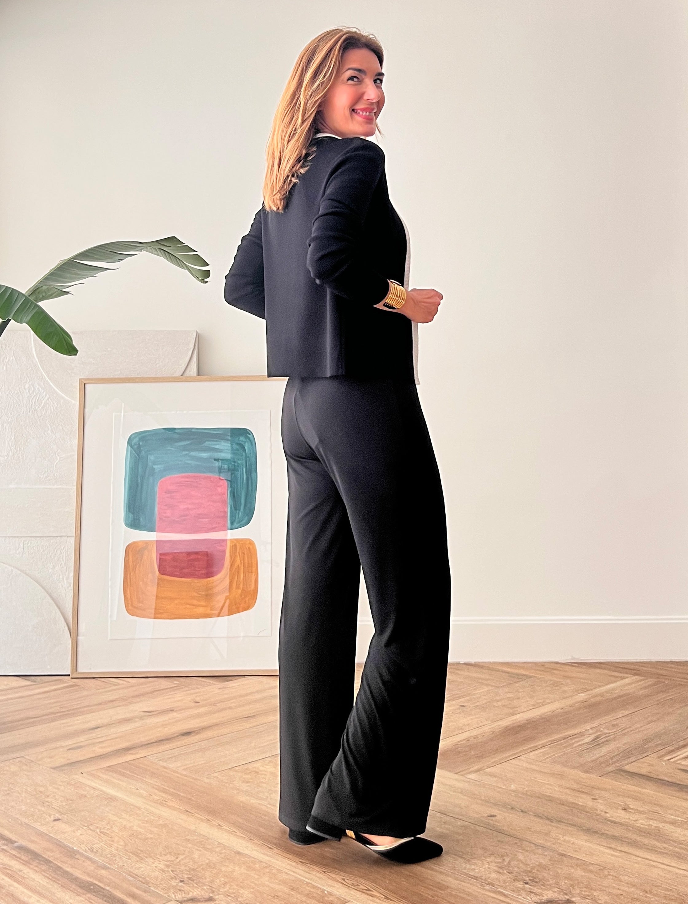 Pantalon soft favorecedor negro