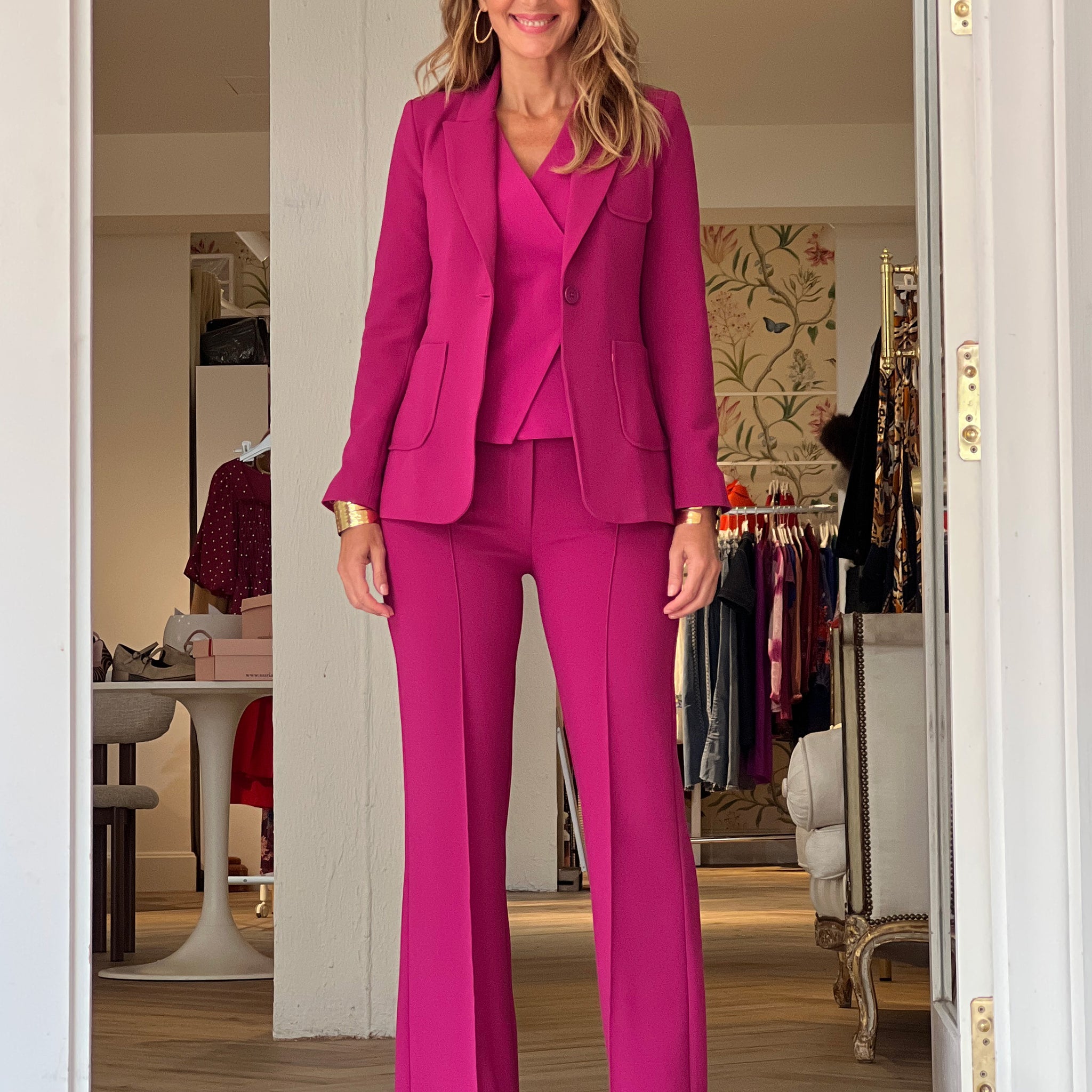 Total Look para todo buganvilla con chaqueta