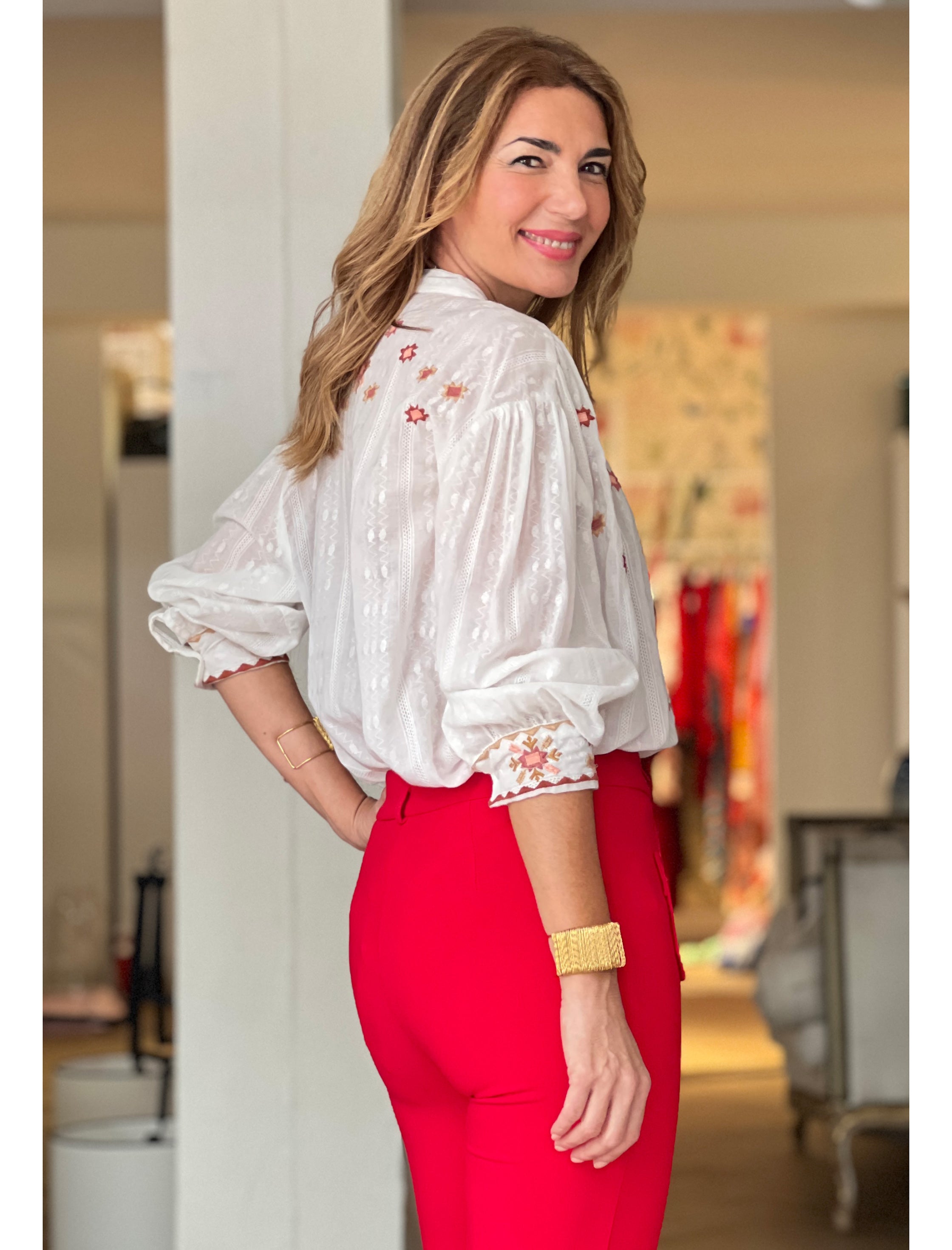 CAMISA BORDADA ARTESANA