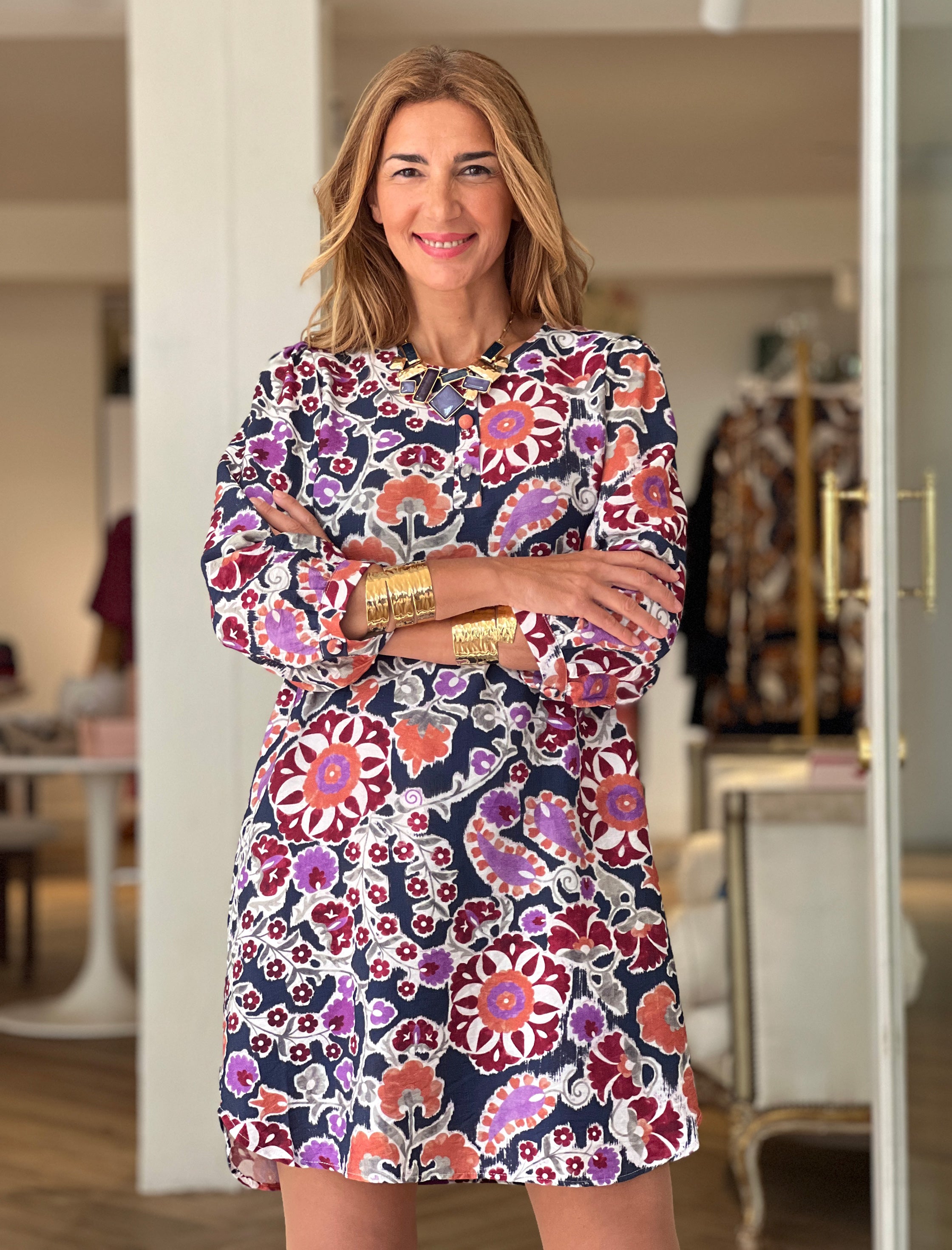 Vestido kaftán floral