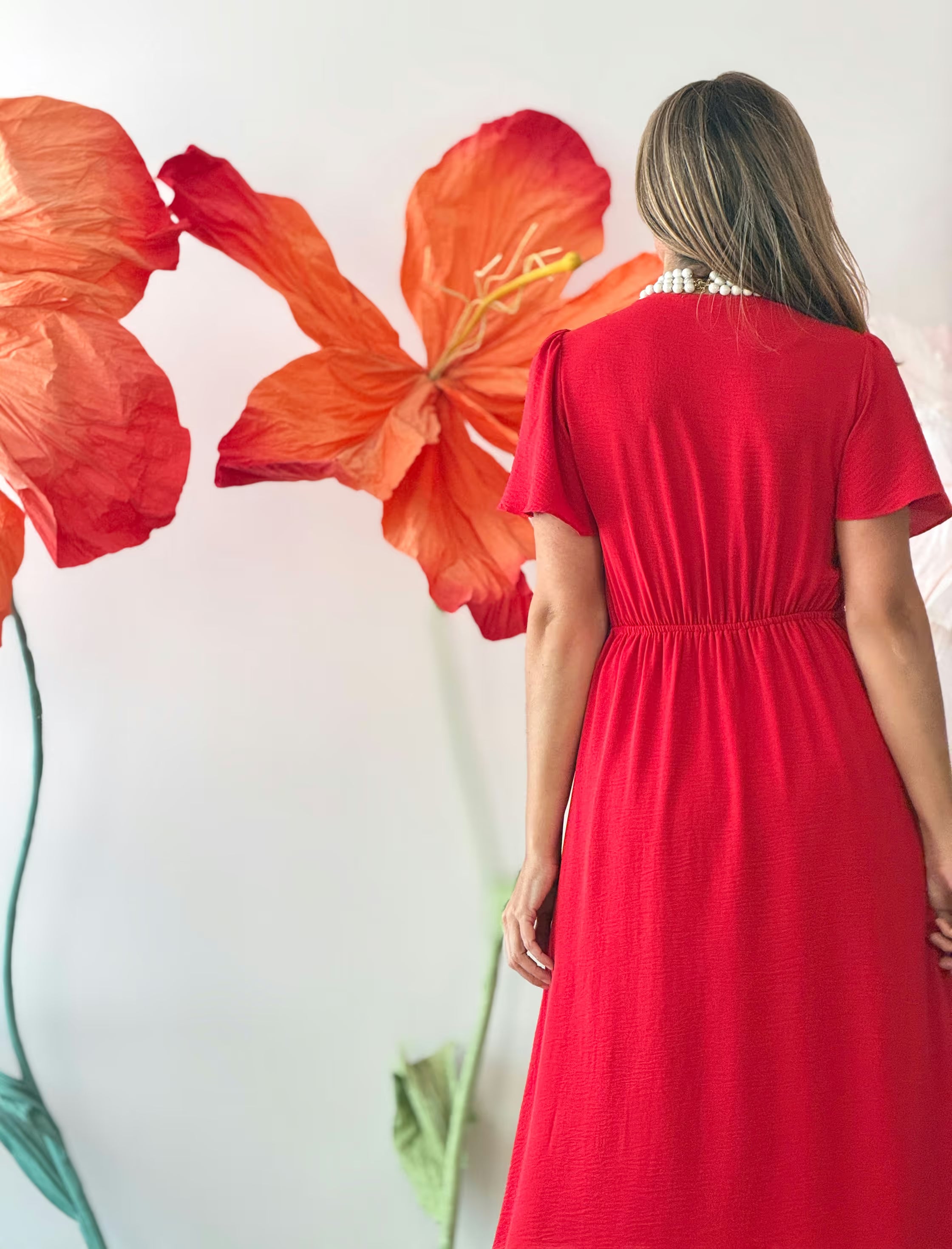 Vestido rojo largo