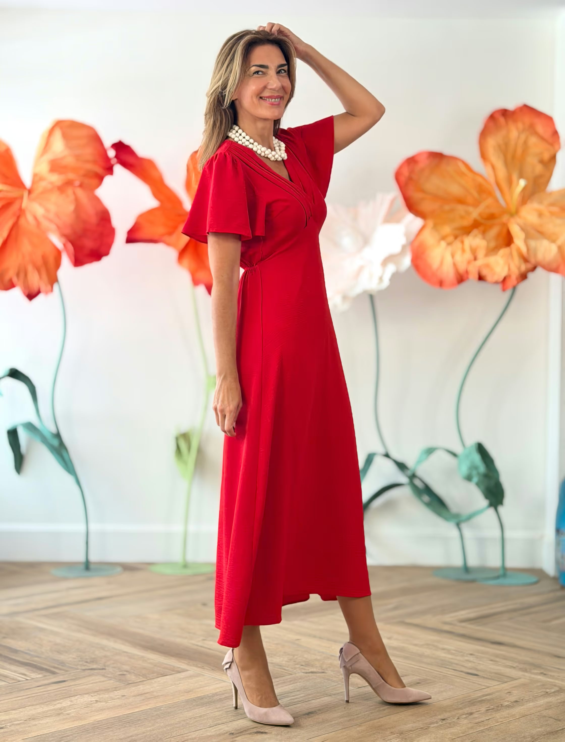Vestido rojo largo