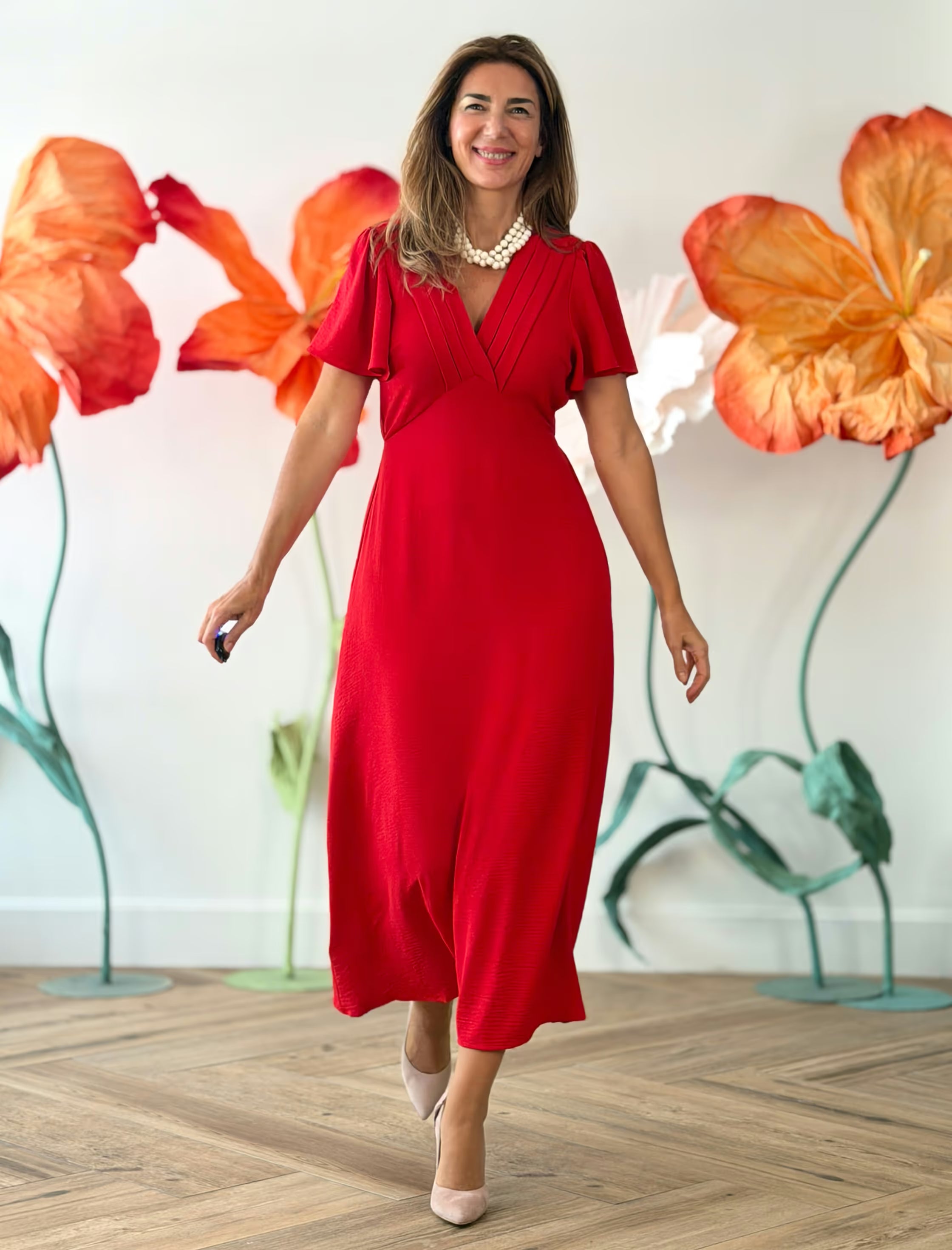 Vestido rojo largo