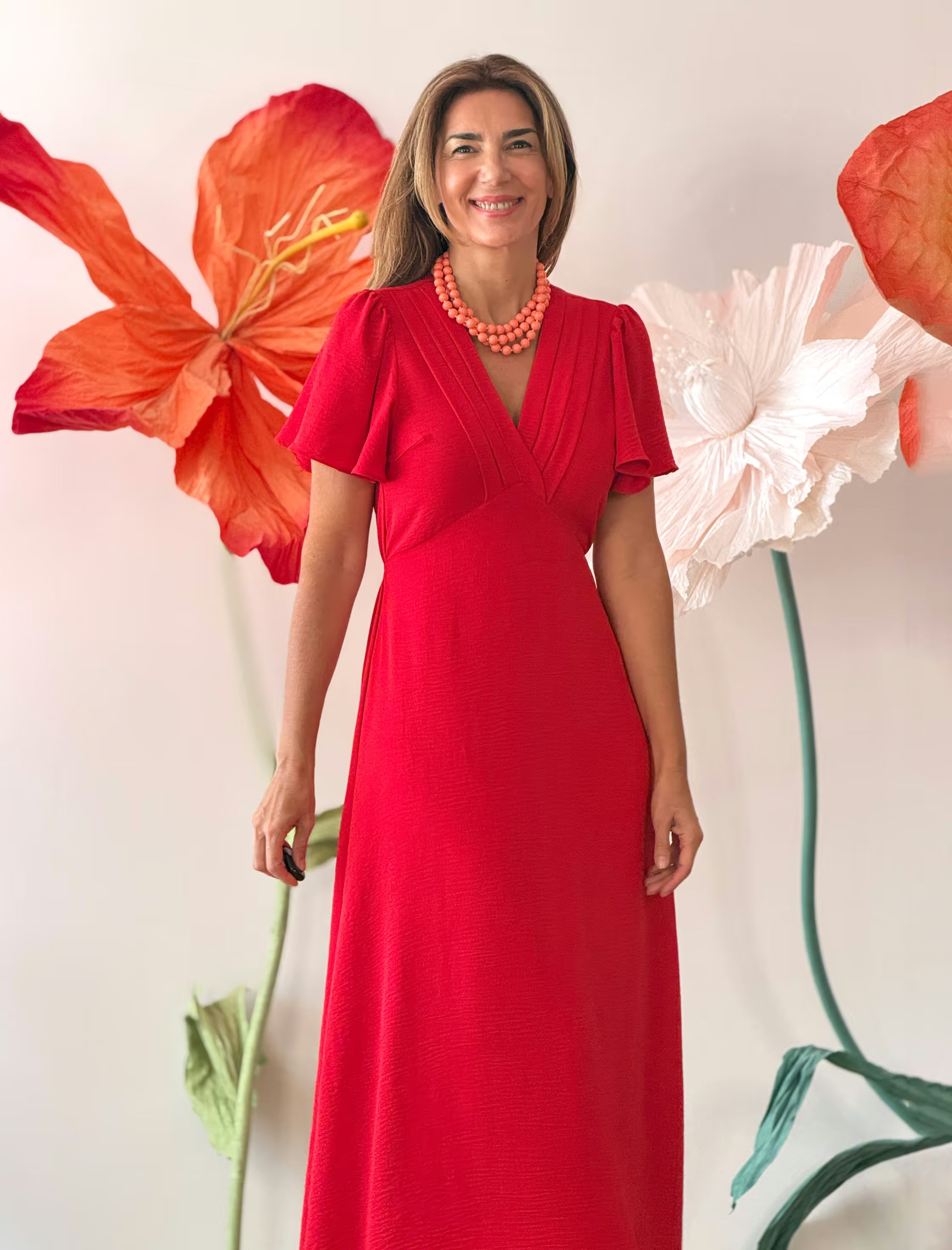 Vestido rojo largo