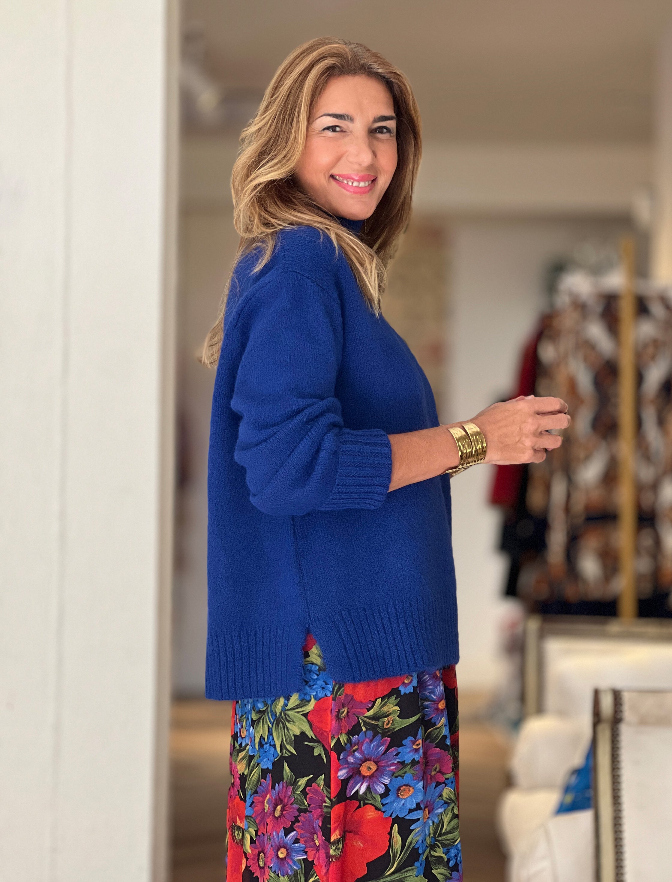 Jersey suave ideal azulón